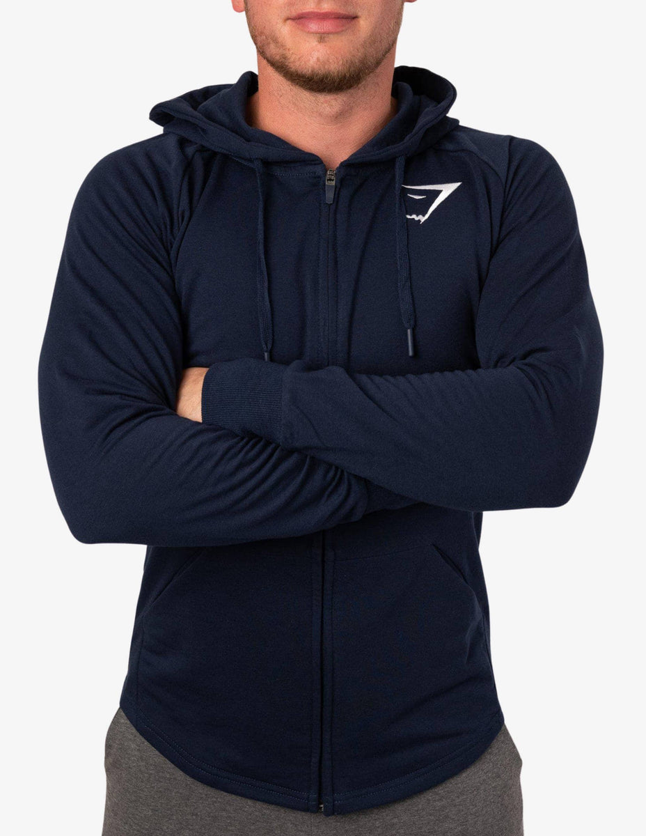 Ark Zip Blue Hoodie Gymshark Guru Muscle