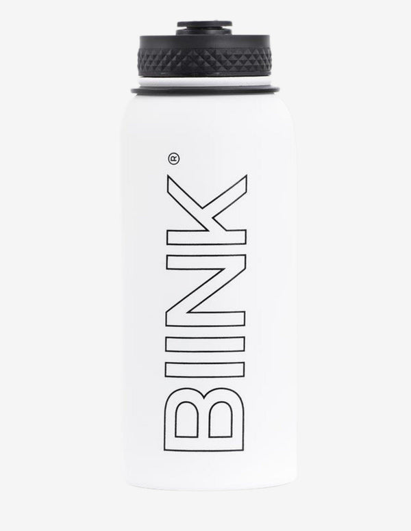 BIINK Stainless Steel 1L Water Bottle - Crisp White-Drink Bottle-Biink Athleisure-Guru Muscle