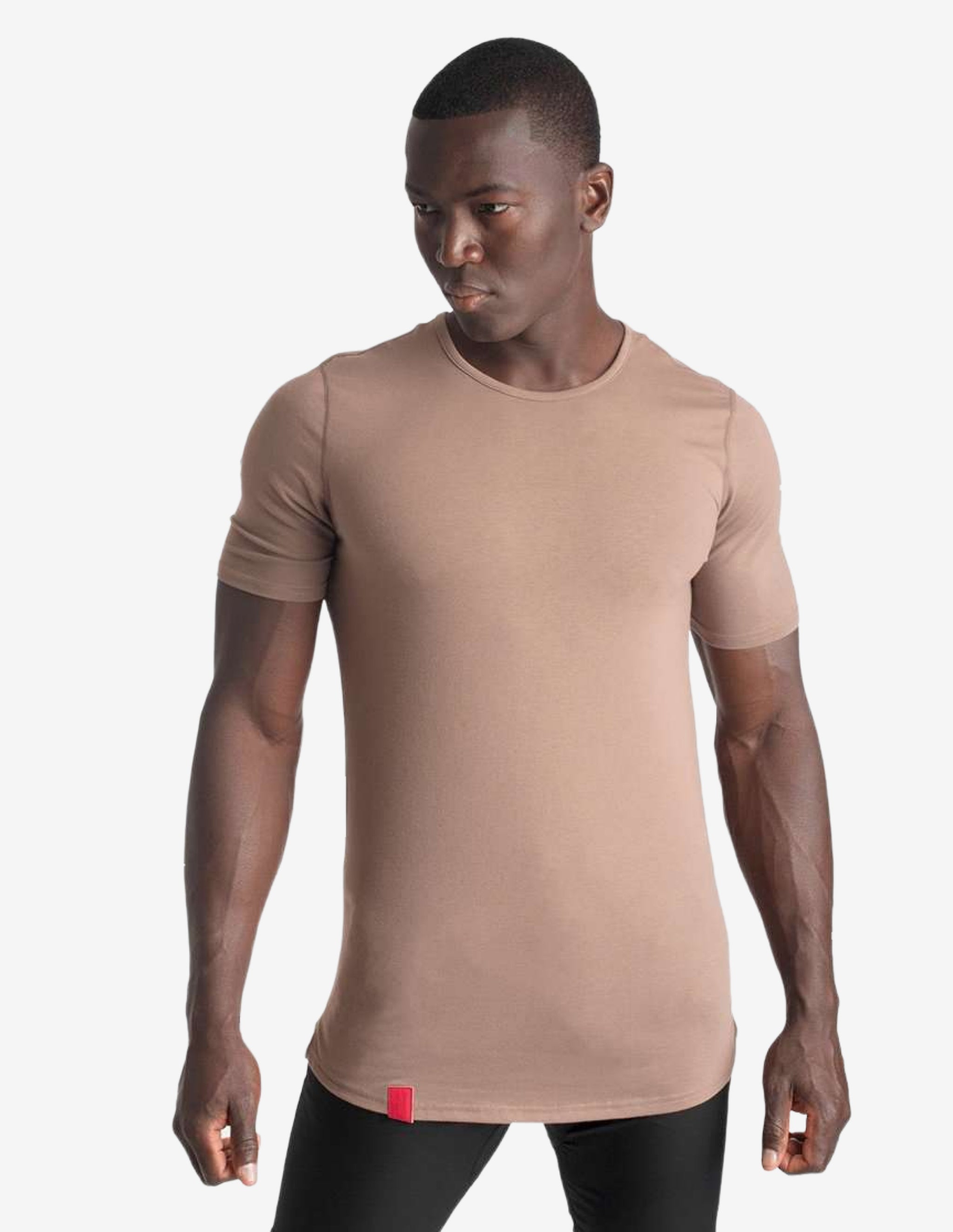 Cardinal V2 Scoop Tee - Pale Brown-T-shirt Man-Biink Athleisure-Guru Muscle