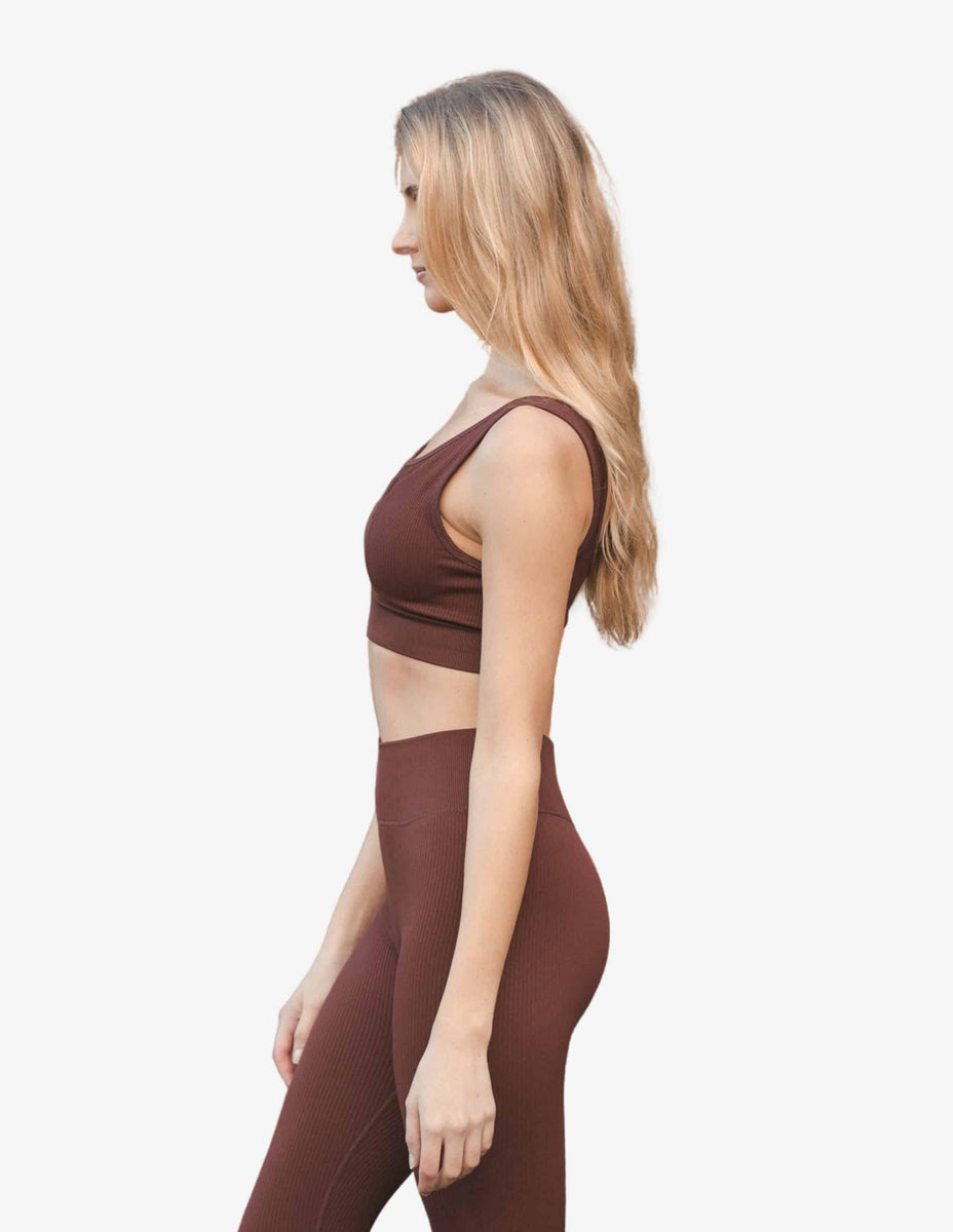 Chocolate Seamless U Bra Sports Bras Guru Muscle