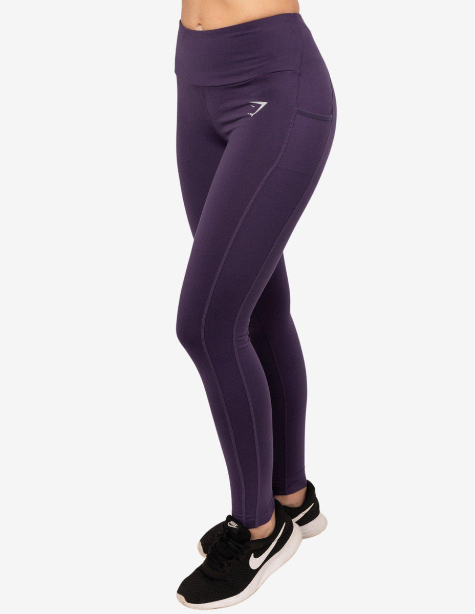 (2) Gymshark size XS Women’s Purple & Green Athletic Activewear Flex  Leggings