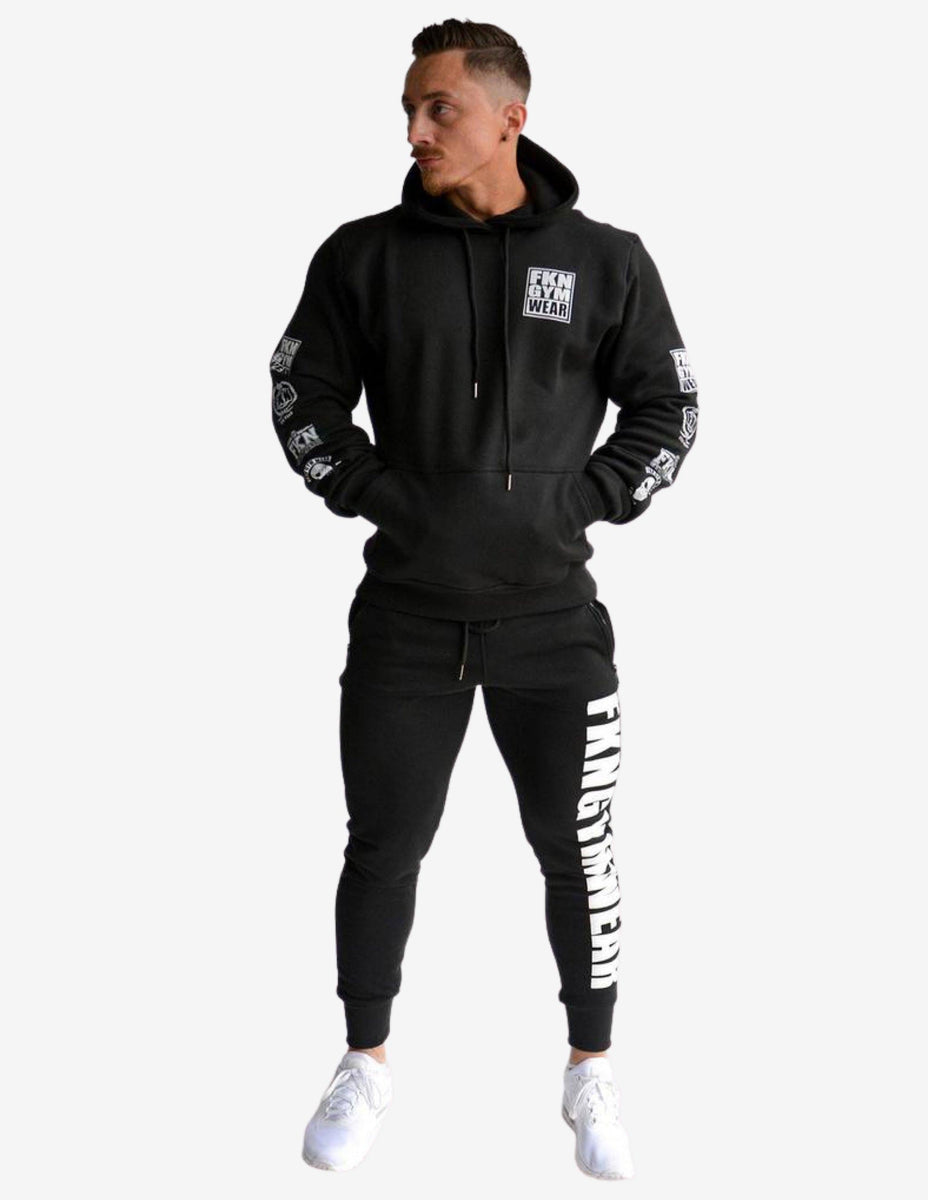 MEN'S GYM HOODIE HEIST BLACK Guru Muscle