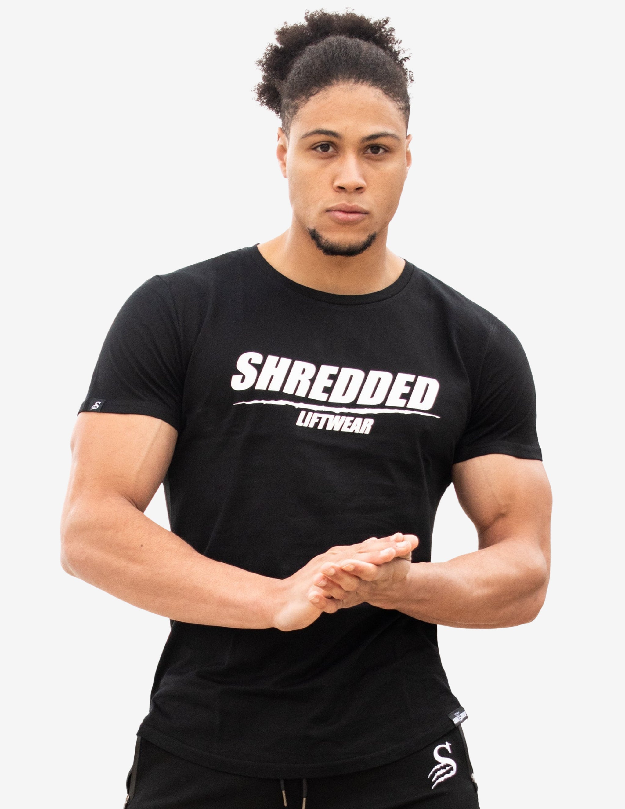 Muscle T-shirt Black-T-shirt Man-Stay Shredded-Guru Muscle