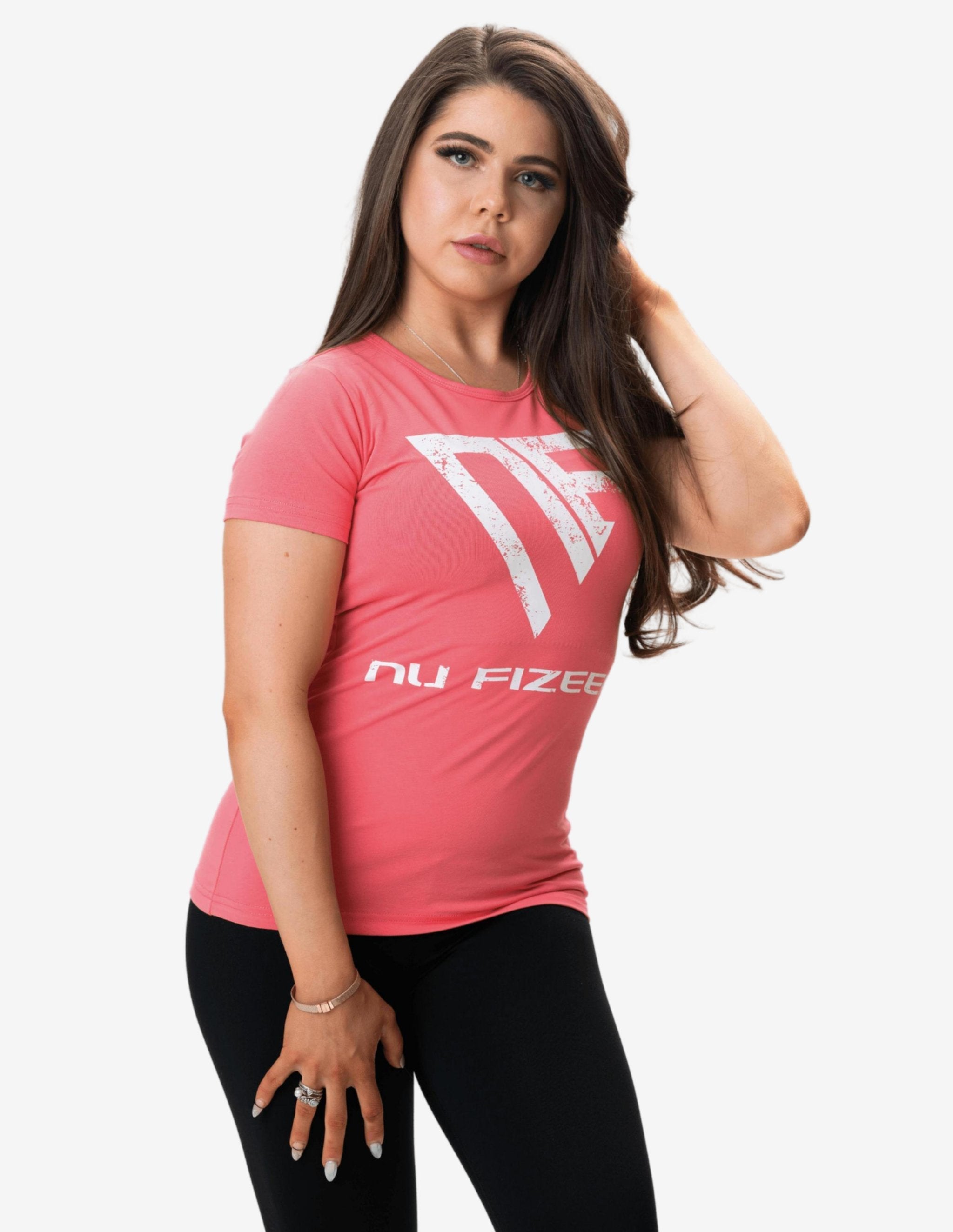 NU ATTITUDE TEE PINK-T-shirt Woman-NU FIZEEK-Guru Muscle