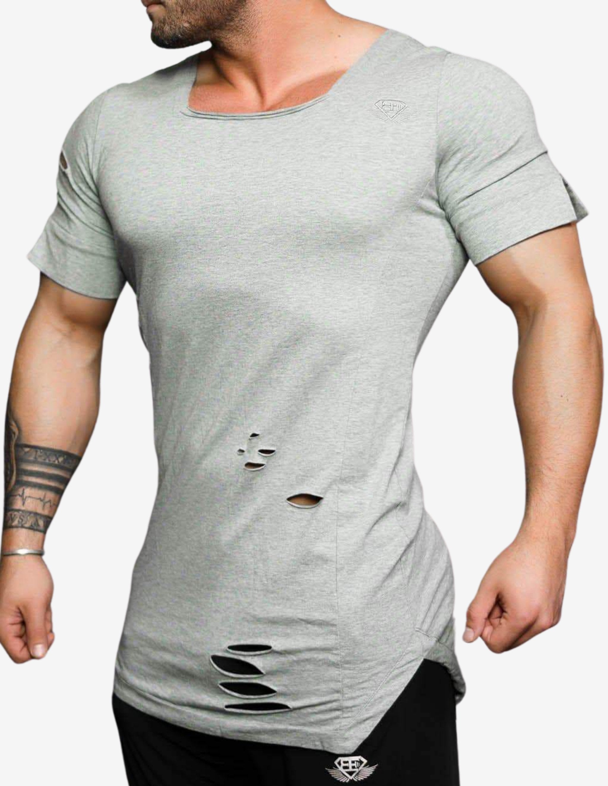SVGE Leviathan SHIRT – LIGHT GREY-T-shirt Man-Body Engineers-Guru Muscle