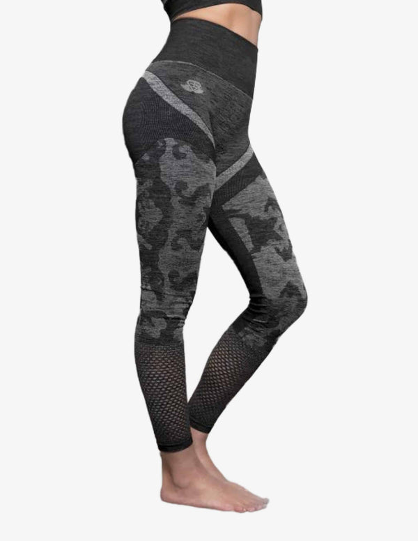 ATHENA CAMO Legging High Waist – ANTHRACITE-Leggings-Body Engineers-Guru Muscle