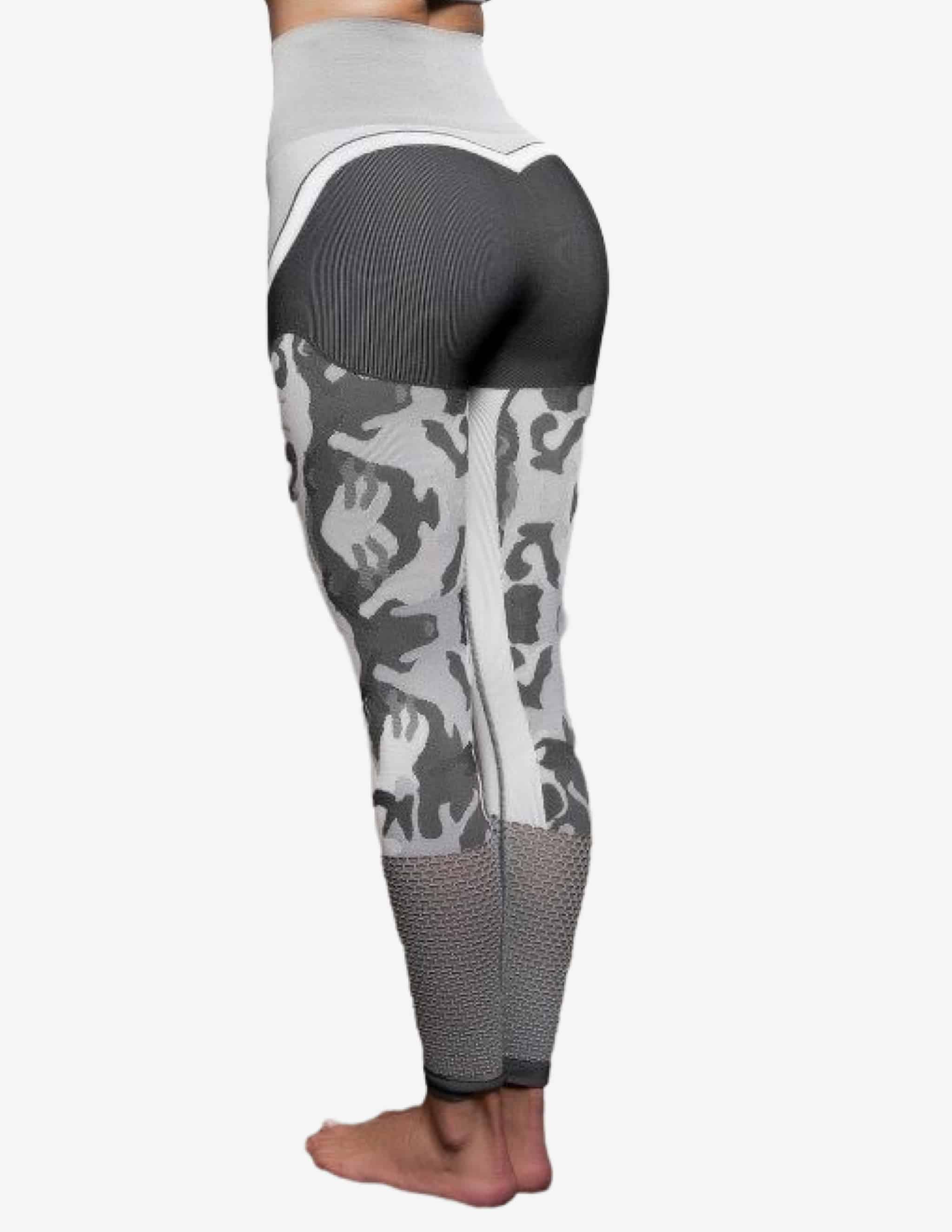 ATHENA CAMO Legging High Waist – Light Grey-Leggings-Body Engineers-Guru Muscle