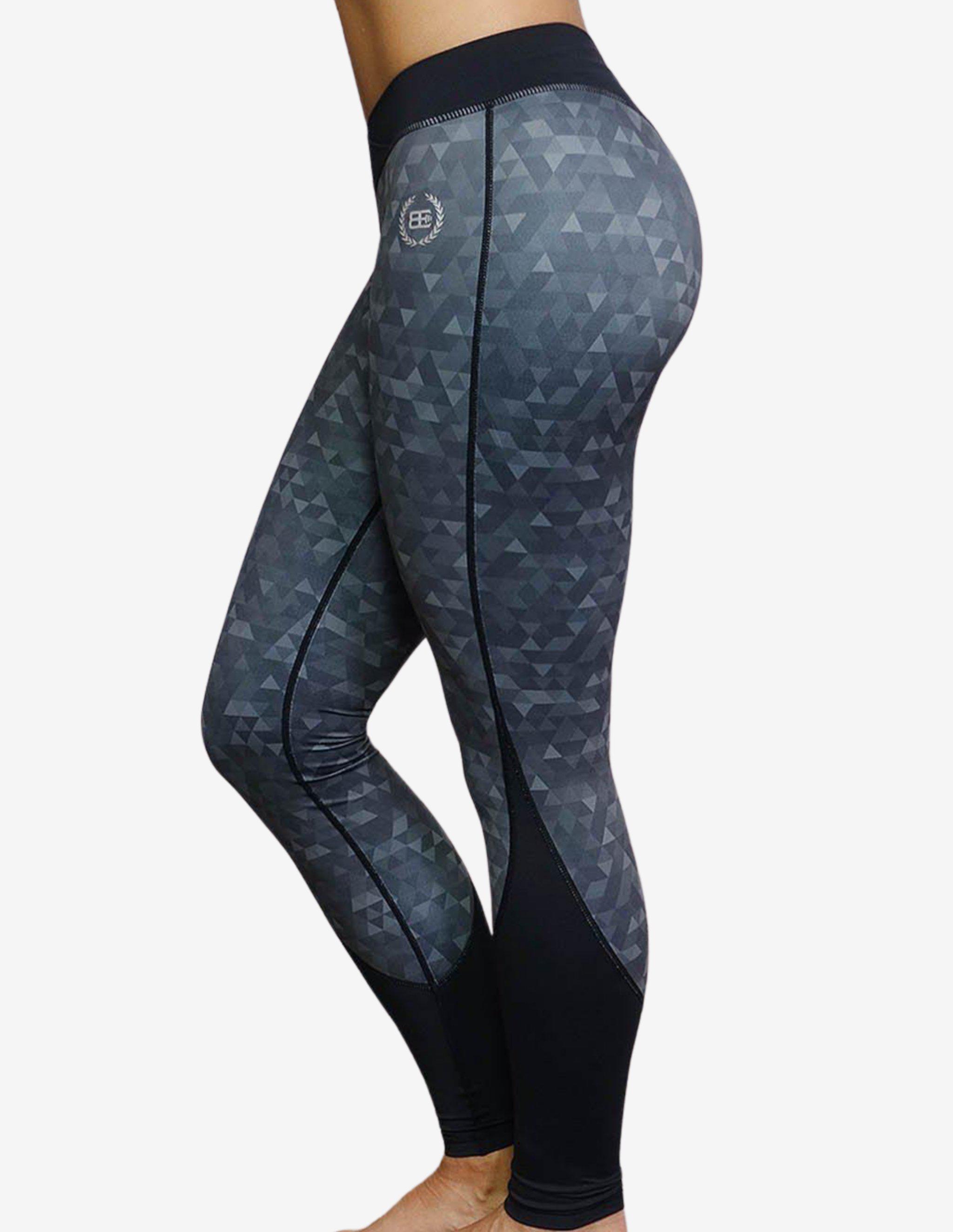 ATHENA Geometric leggings – Black/Grey-Leggings-Body Engineers-Guru Muscle