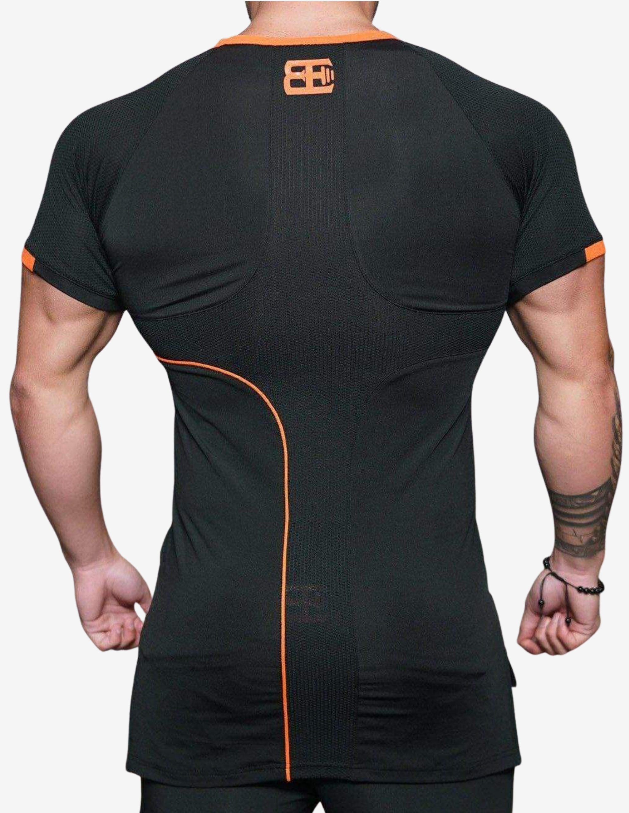 Anax Black Orange Shirt-T-shirt Man-Body Engineers-Guru Muscle