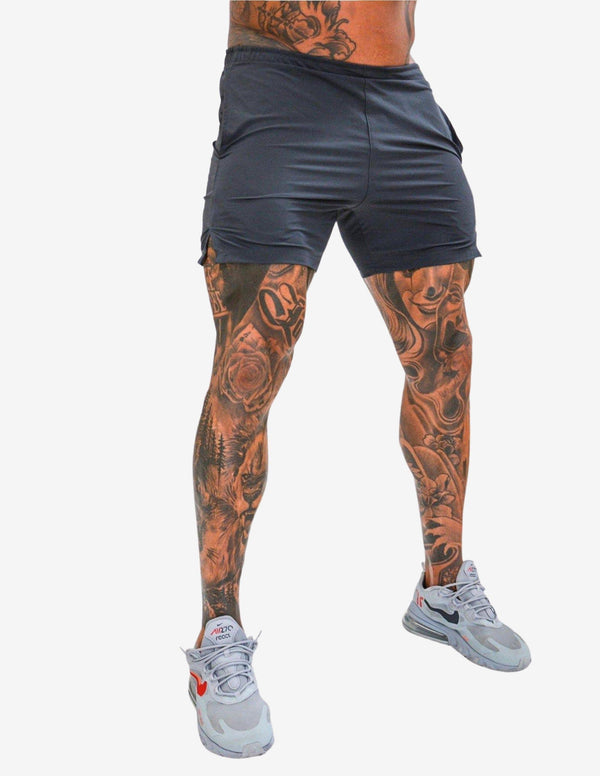 Apollo | Men's Gym Shorts | Grey-Shorts Man-FKN Gym Wear-Guru Muscle