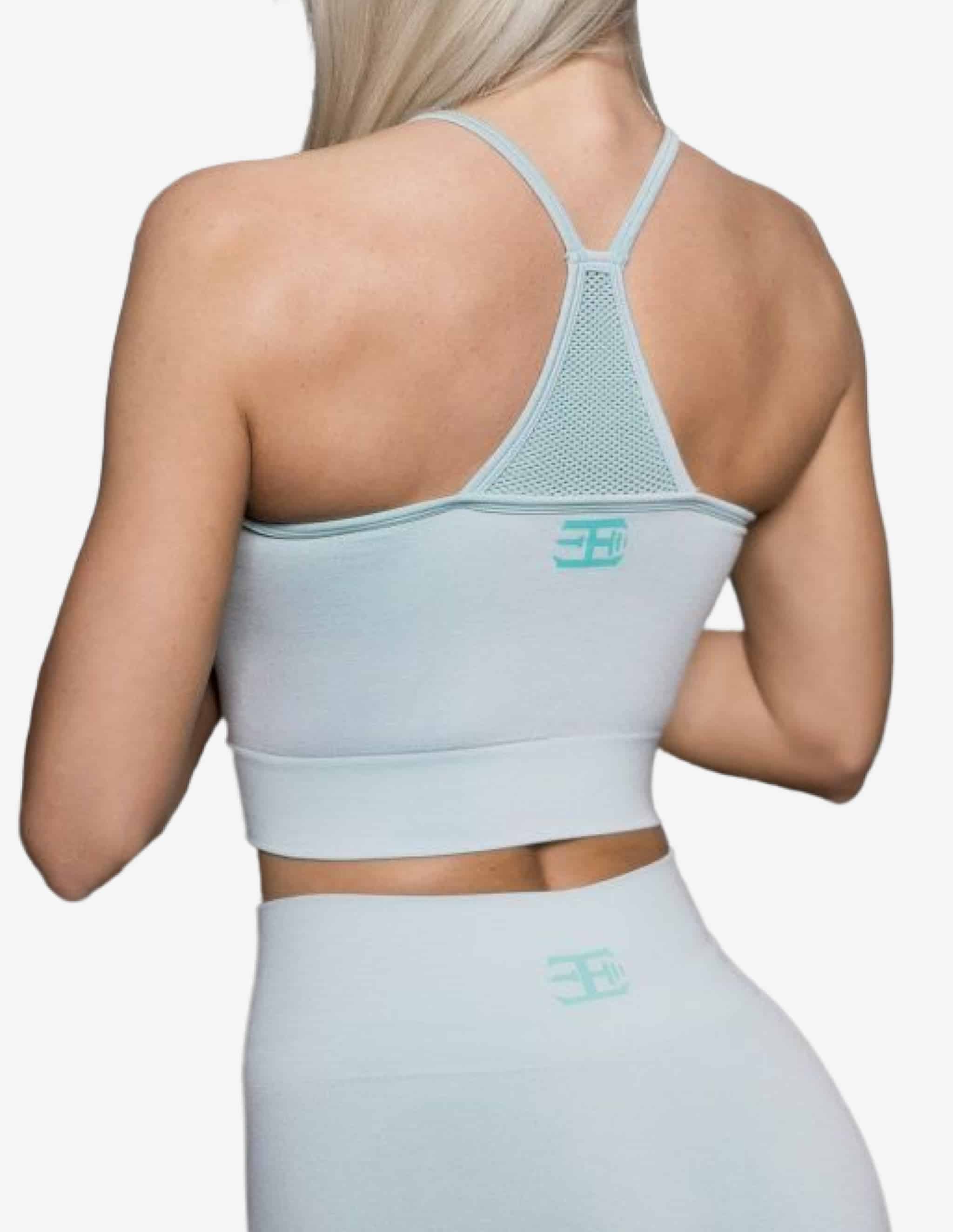 Aurora Seamless Crop Top – Grey & Mint-Crop Top-Body Engineers-Guru Muscle