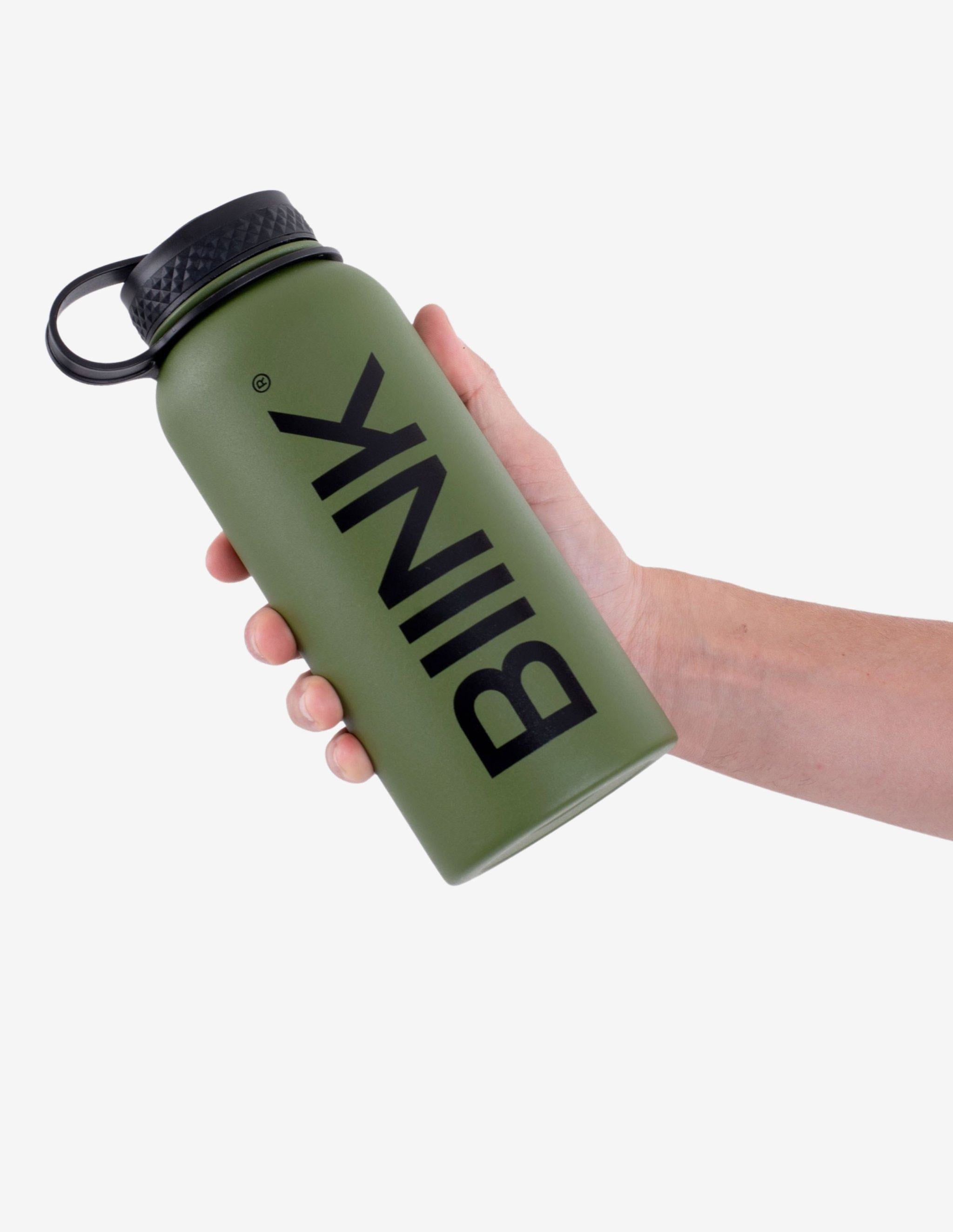 BIINK Stainless Steel 1L Water Bottle - Military Green-Drink Bottle-Biink Athleisure-Guru Muscle