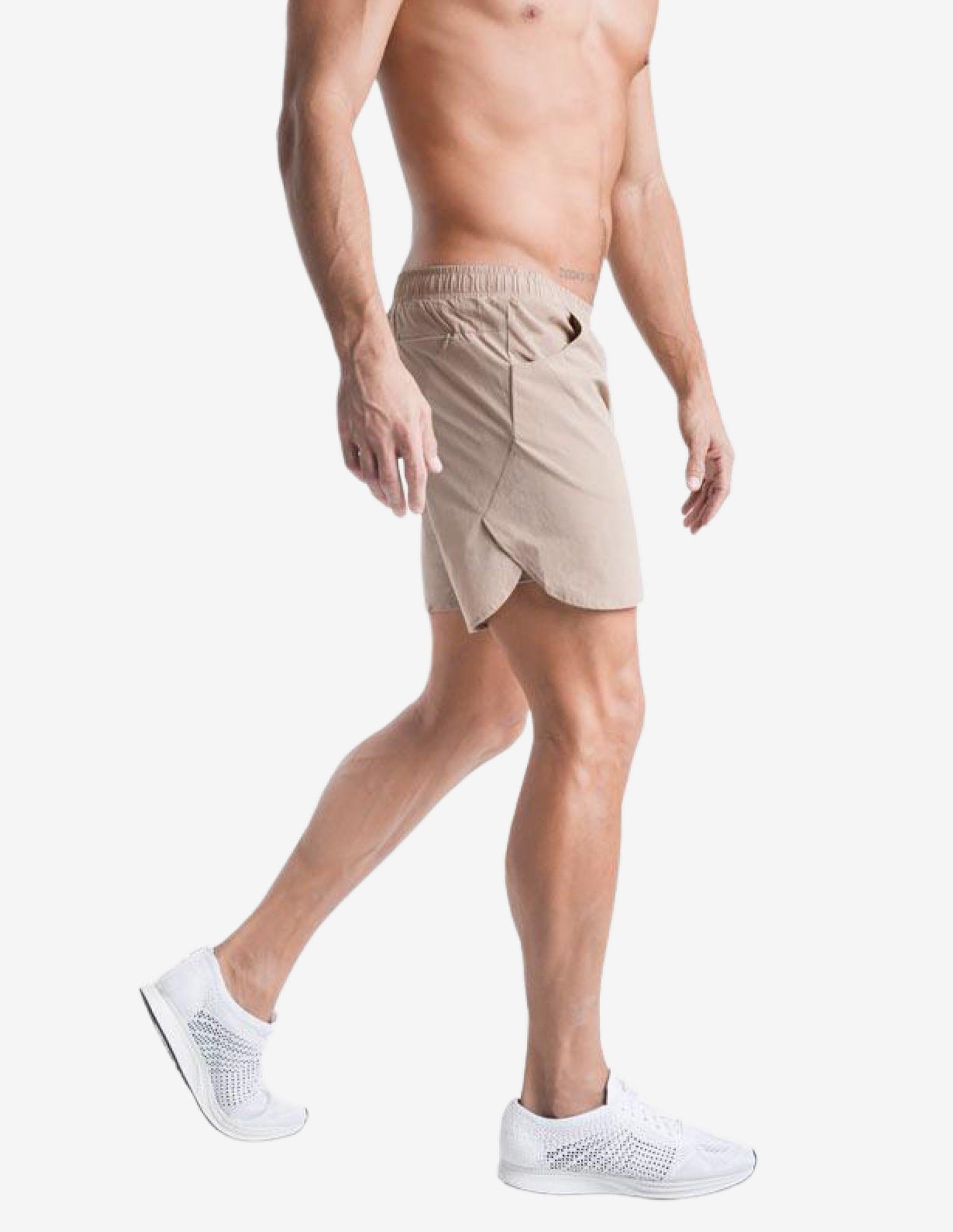 BIINKDRY 2-in-1 Training Shorts MK.II - Desert Sand-Shorts Man-Biink Athleisure-Guru Muscle