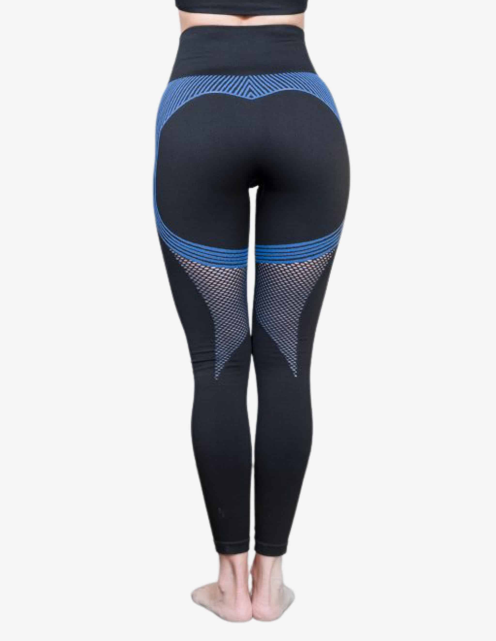 BIKER Seamless Legging – Black / Blue-Leggings-Body Engineers-Guru Muscle