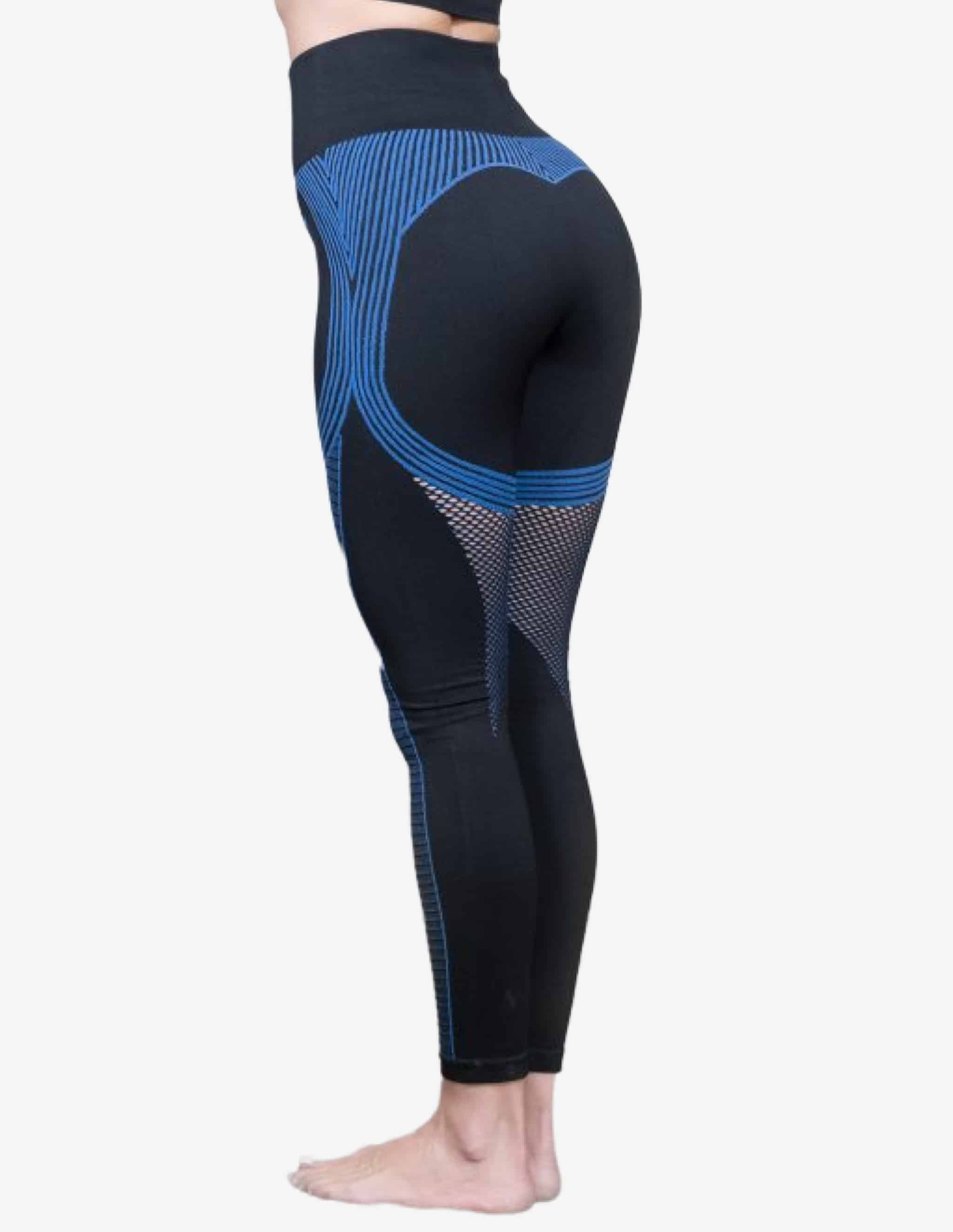 BIKER Seamless Legging – Black / Blue-Leggings-Body Engineers-Guru Muscle