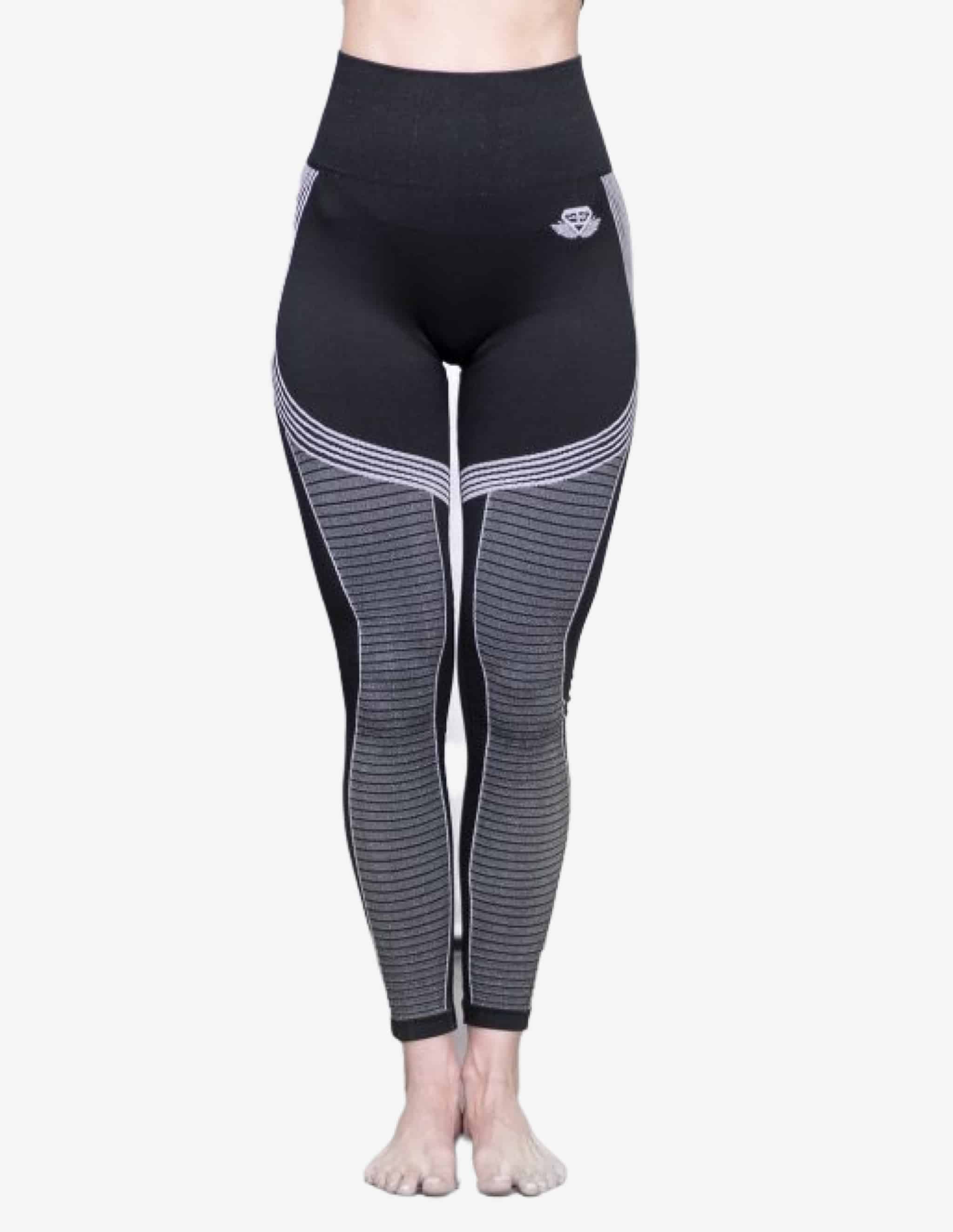 BIKER Seamless Legging – Black / White-Leggings-Body Engineers-Guru Muscle