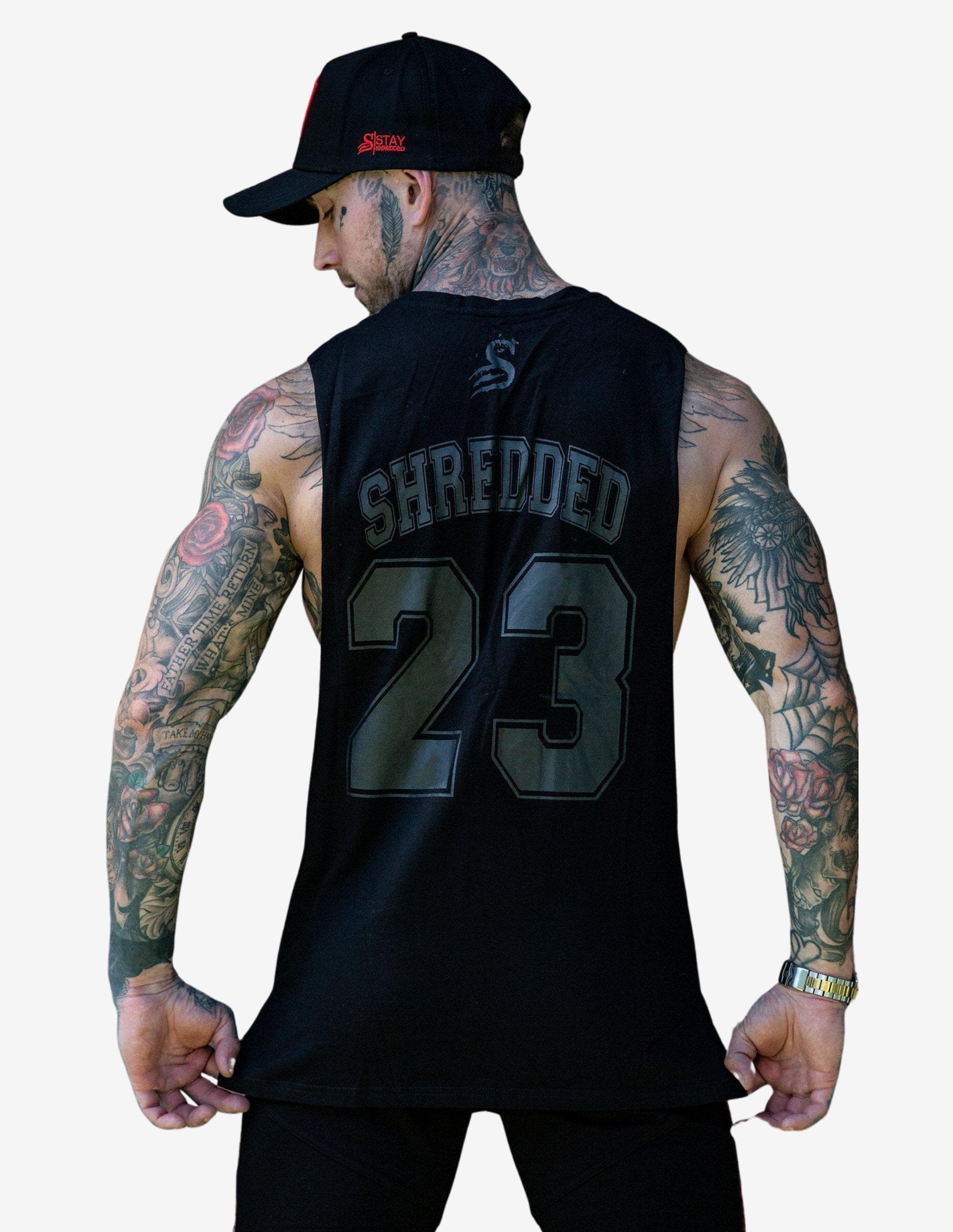 Basketball Tank top - Black-Tank Man-Stay Shredded-Guru Muscle