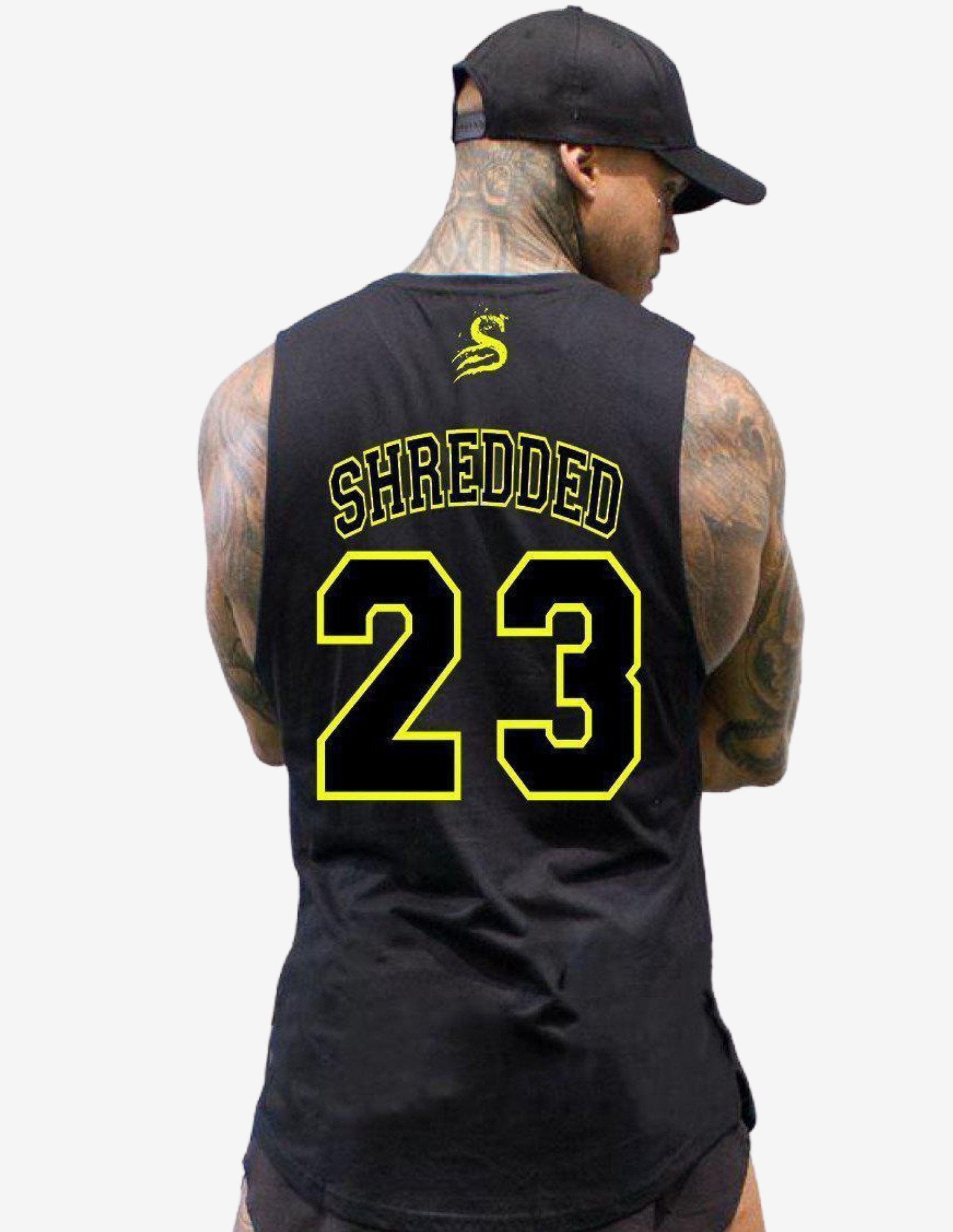 Basketball Tank top - Black/Yellow-Tank Man-Stay Shredded-Guru Muscle