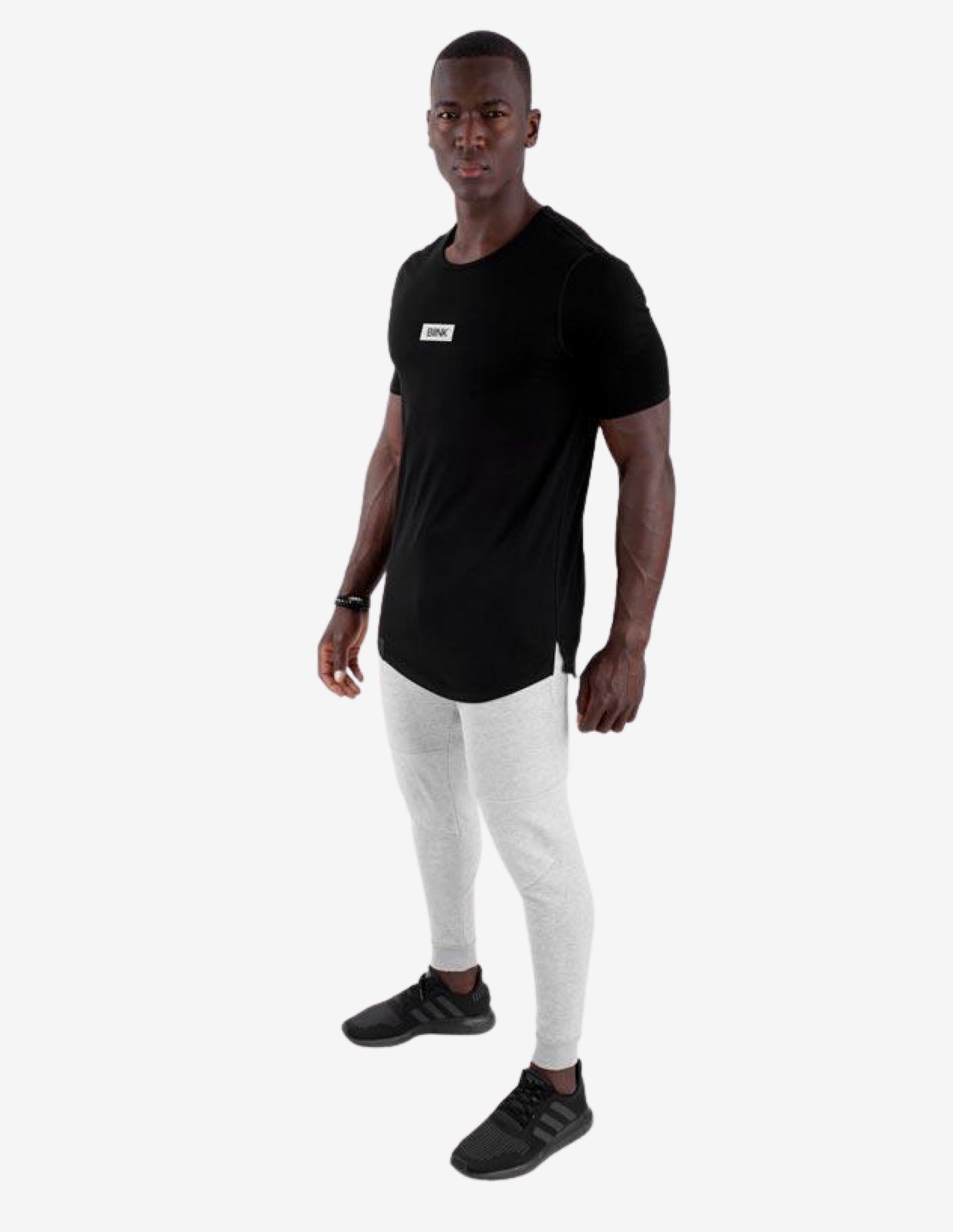 Box Logo Cardinal Scoop Tee - Black-T-shirt Man-Biink Athleisure-Guru Muscle
