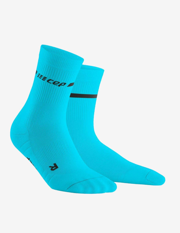 CEP Neon Mid Cut Socks Blue-Socks-CEP Compression-Guru Muscle