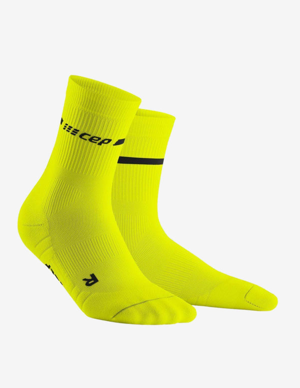 CEP Neon Mid Cut Socks Yellow-Socks-CEP Compression-Guru Muscle