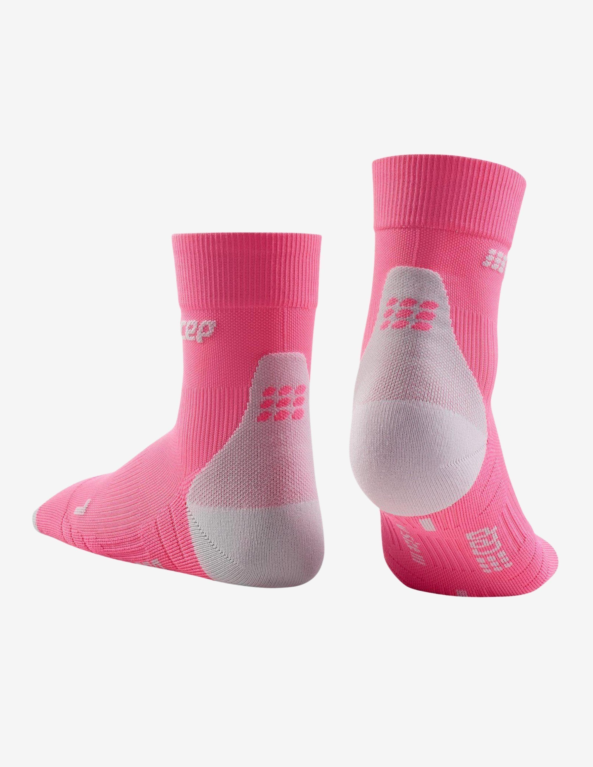 CEP Socks Short Cut 3.0 Pink/Grey-Socks-CEP Compression-Guru Muscle