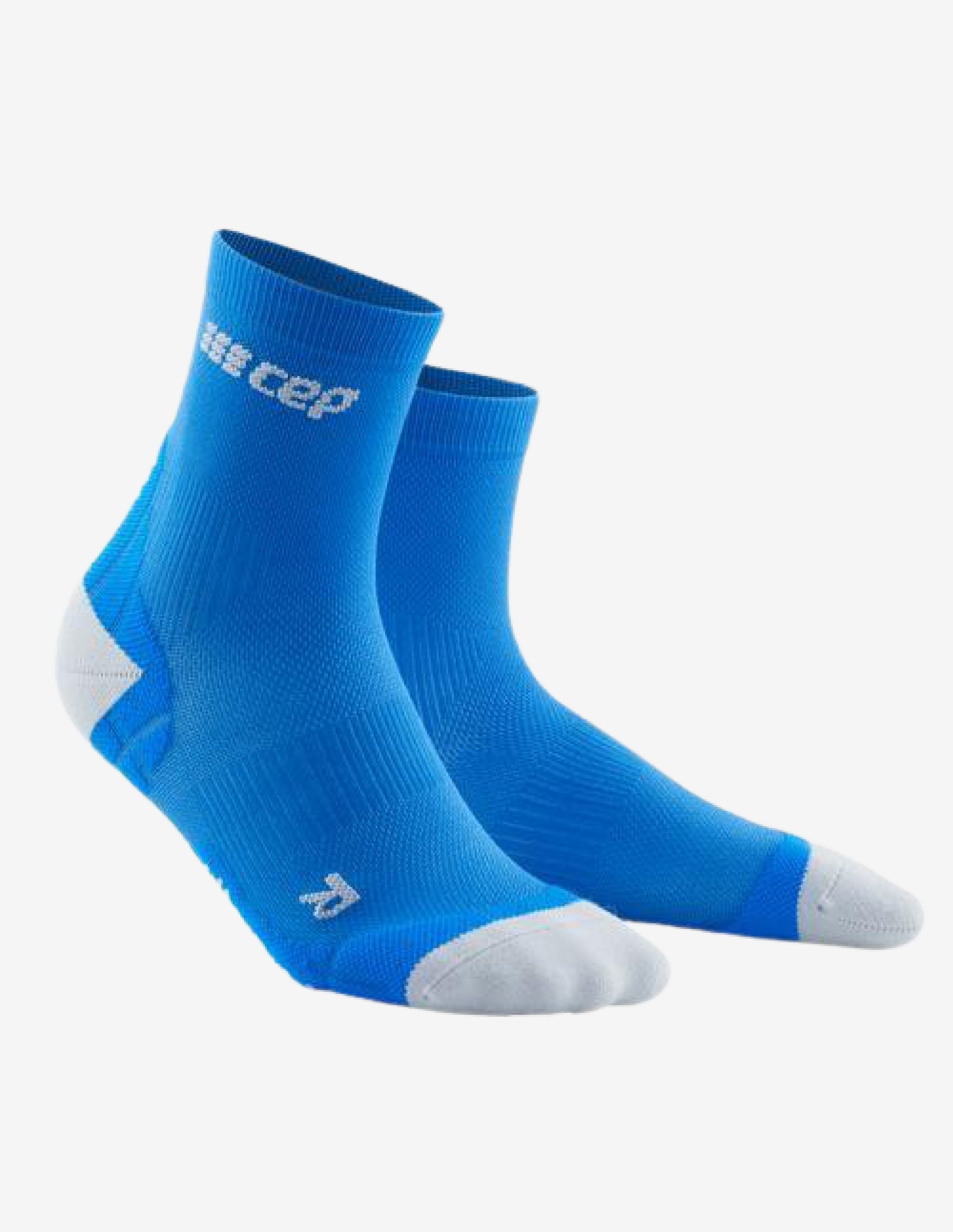 CEP Ultra Light V2 Socks Short Cut Blue/Grey-Socks-CEP Compression-Guru Muscle