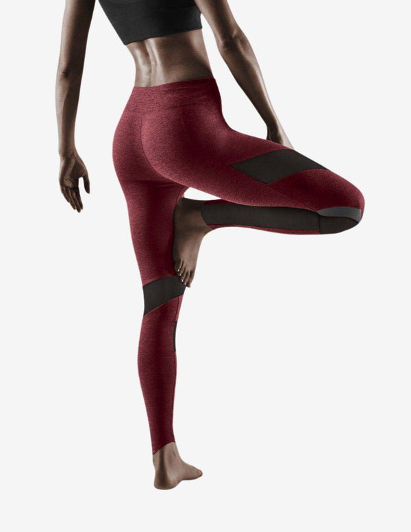 CEP Womens Compression Training Tights Cherry Red-Leggings-CEP Compression-Guru Muscle