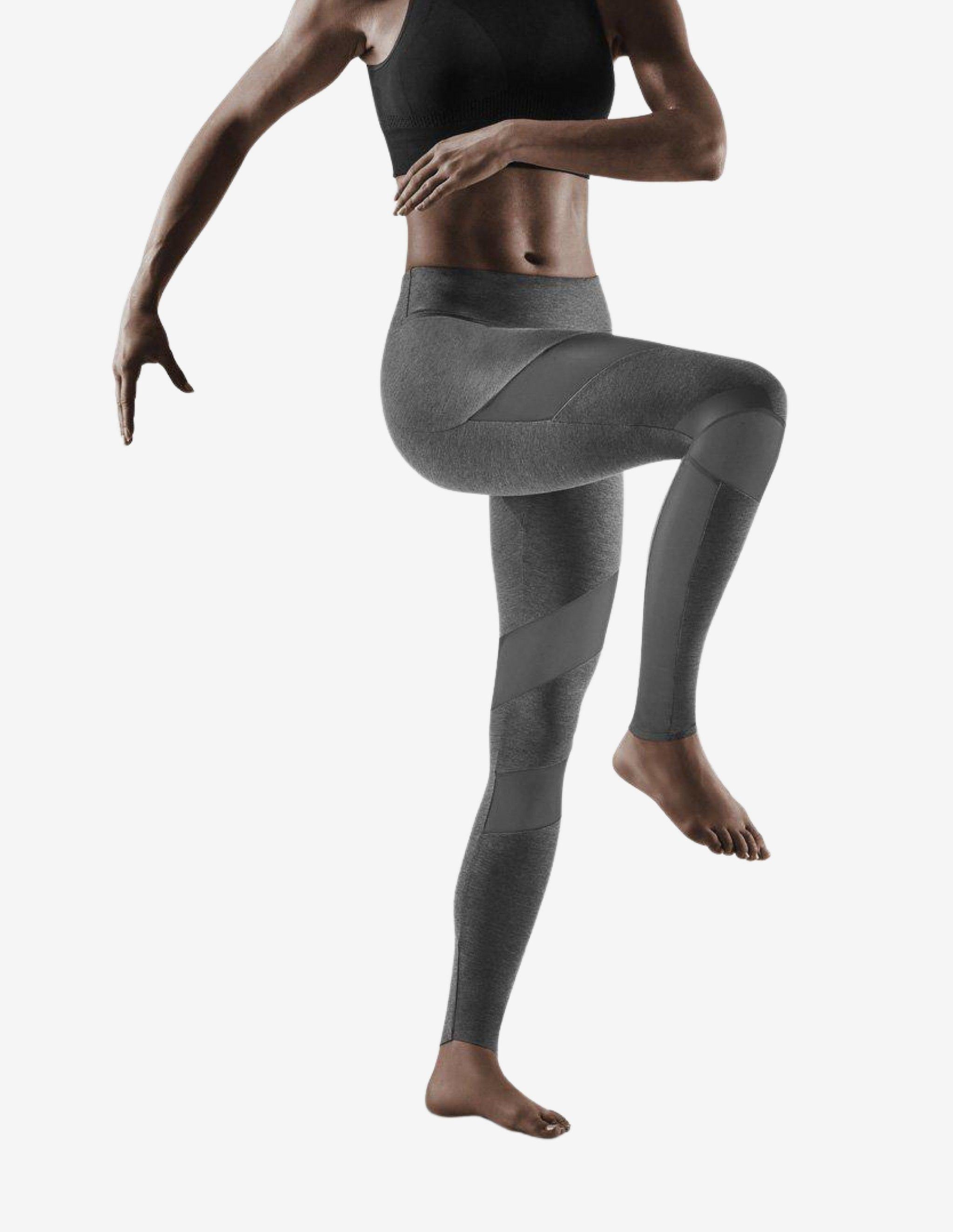 CEP Womens Compression Training Tights Grey-Leggings-CEP Compression-Guru Muscle