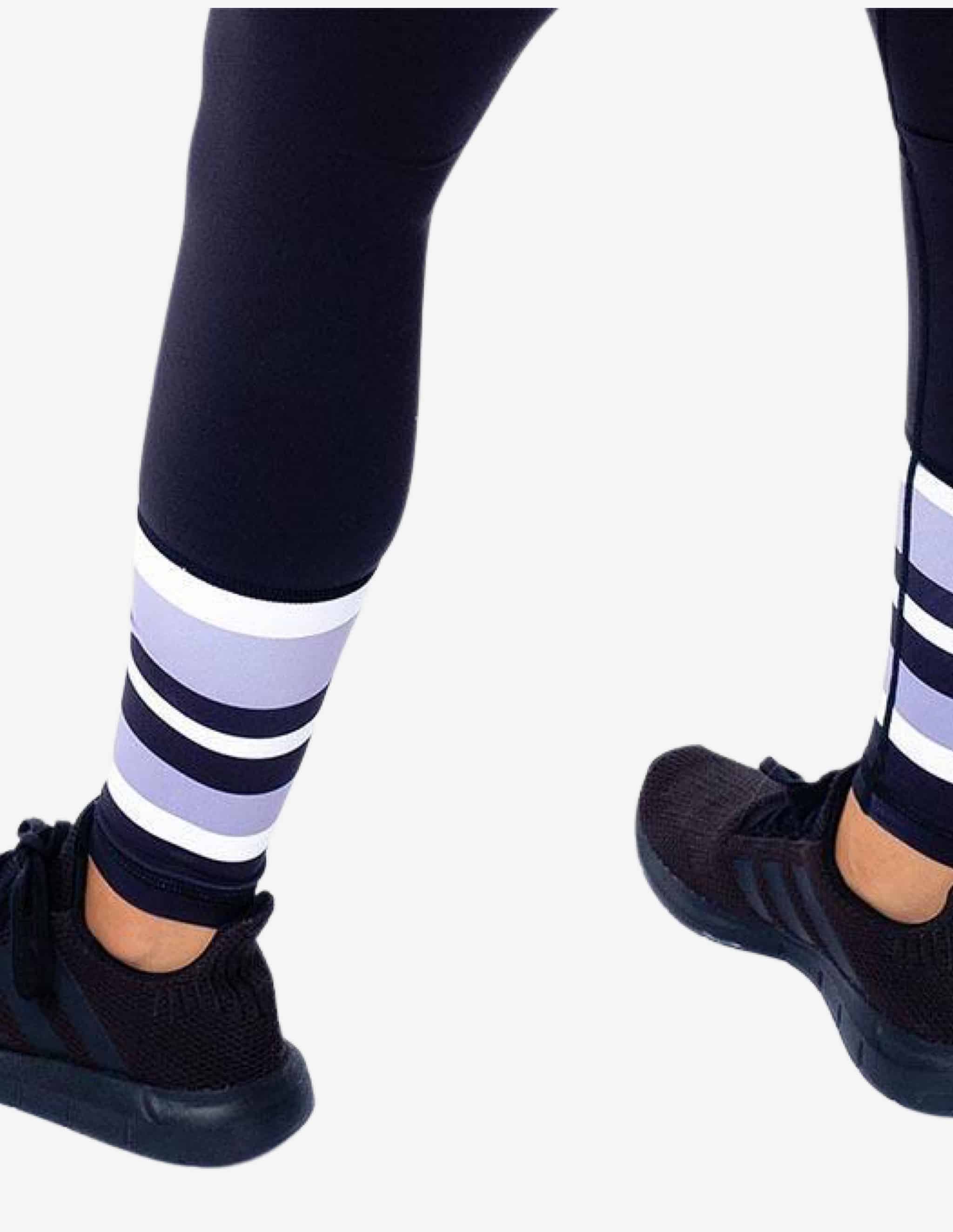 Candy Stripe Full Length Leggings-Leggings-Gem Active-Guru Muscle