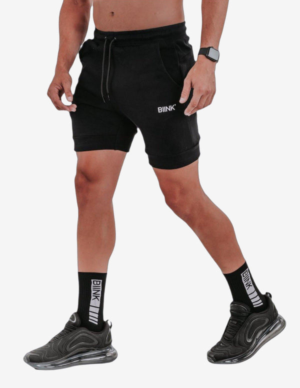 CrossFleece MK.II Shorts - Black-Shorts Man-Biink Athleisure-Guru Muscle
