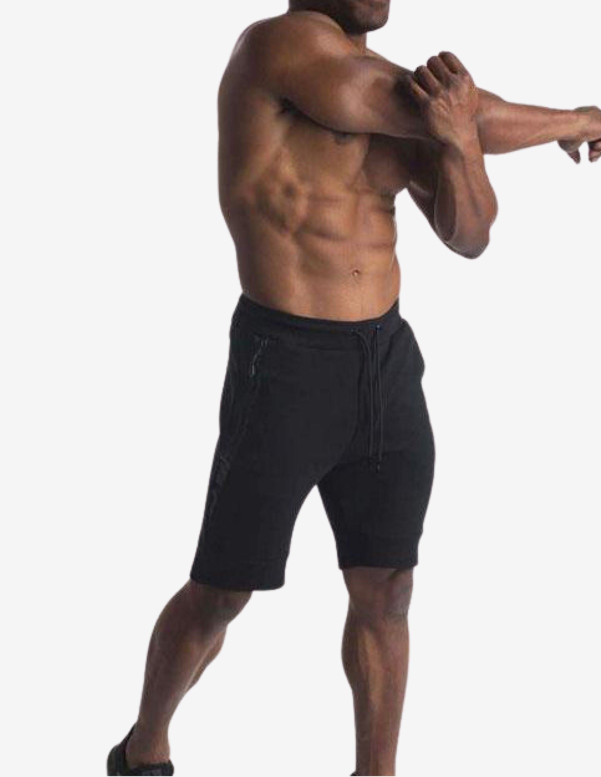 CrossFleece Shorts - Black-Shorts Man-Biink Athleisure-Guru Muscle