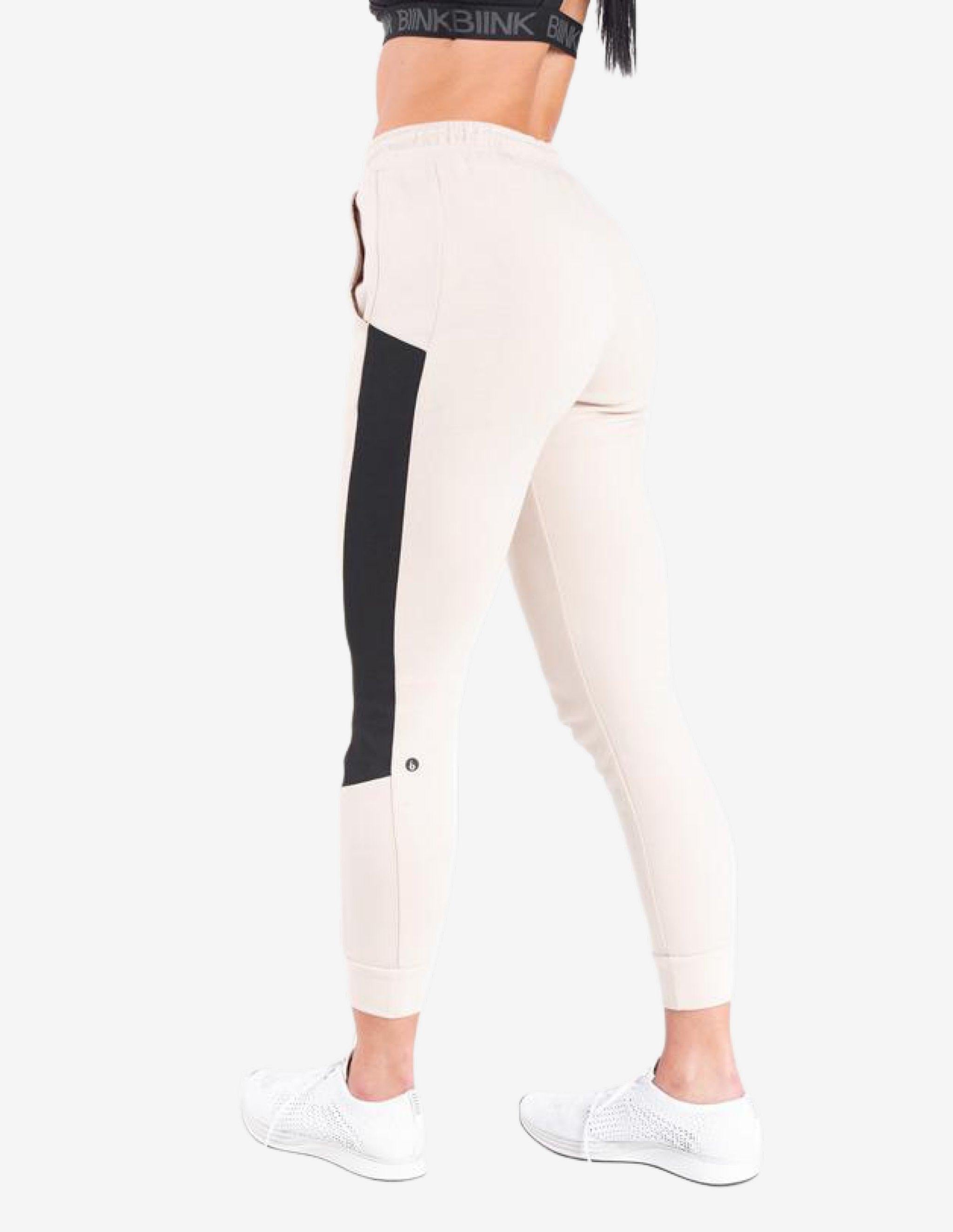 CrossFleece Track Pant - Ivory-Bottom Woman-Biink Athleisure-Guru Muscle
