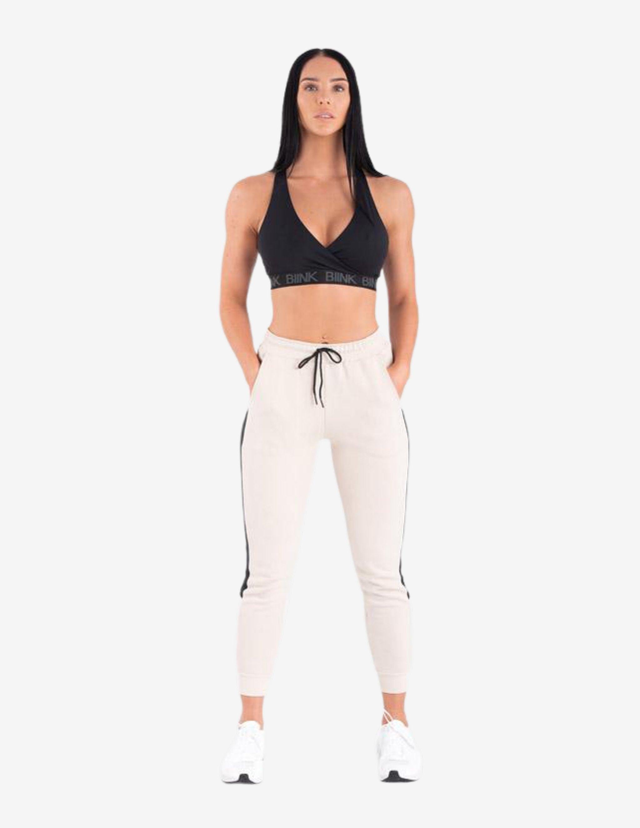 CrossFleece Track Pant - Ivory-Bottom Woman-Biink Athleisure-Guru Muscle