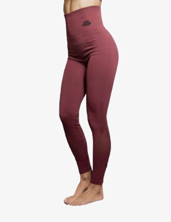 Curvus Legging High Waist – BURGUNDY-Leggings-Body Engineers-Guru Muscle