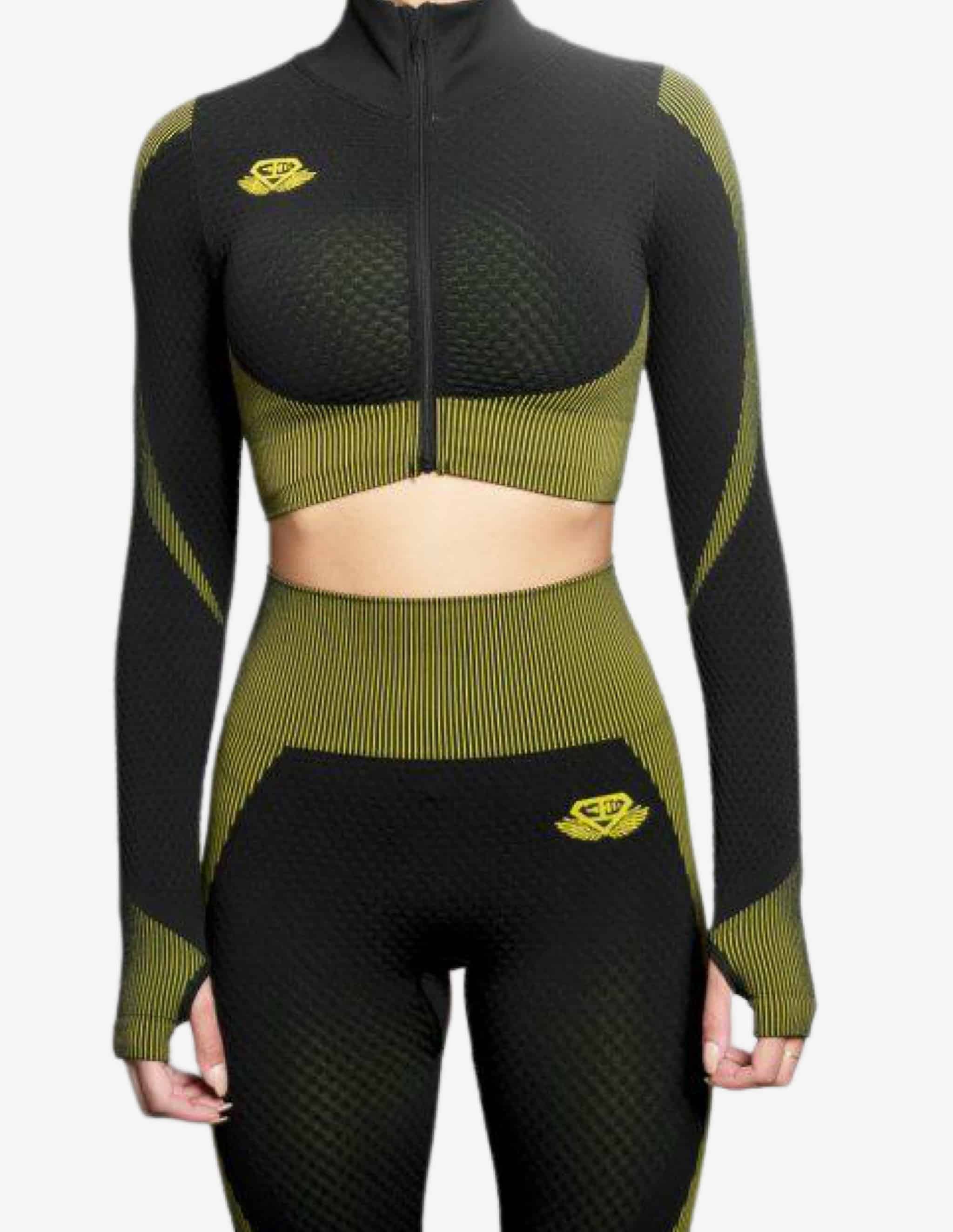 DOMINA Seamless VEST – BLACK LIME LIGHT-Crop Top-Body Engineers-Guru Muscle