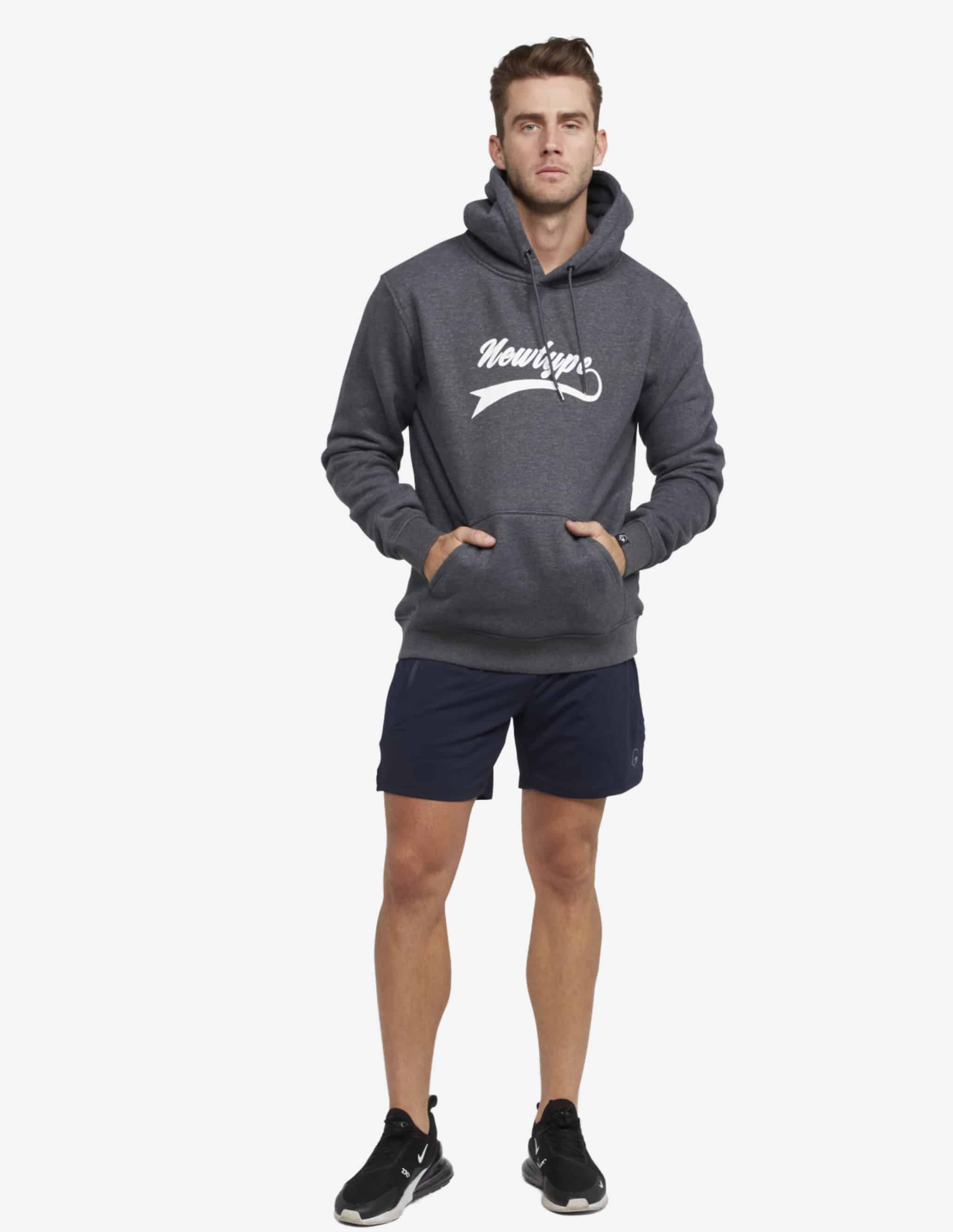 Dynamic Hooded Pullover Sweatshirt - Charcoal-Hoodie Man-NEWTYPE-Guru Muscle