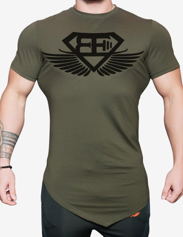 Engineered Life – ARMY green-T-shirt Man-Body Engineers-Guru Muscle