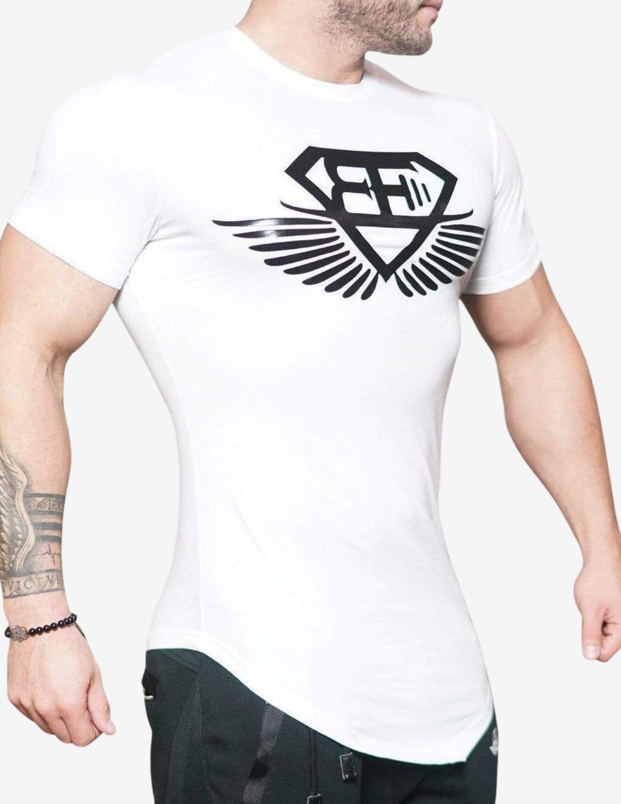 Engineered Life – White Out-T-shirt Man-Body Engineers-Guru Muscle