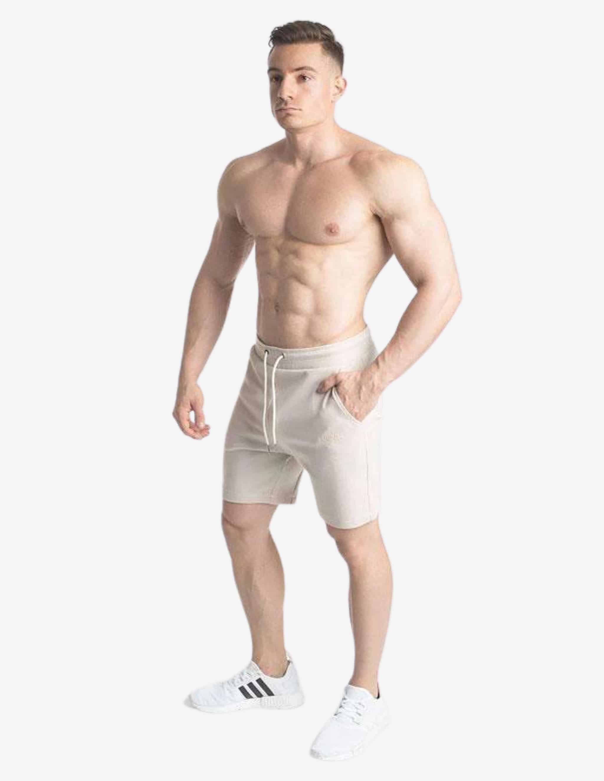 Imperial Fitted V2 Shorts - Cream-Shorts Man-Biink Athleisure-Guru Muscle