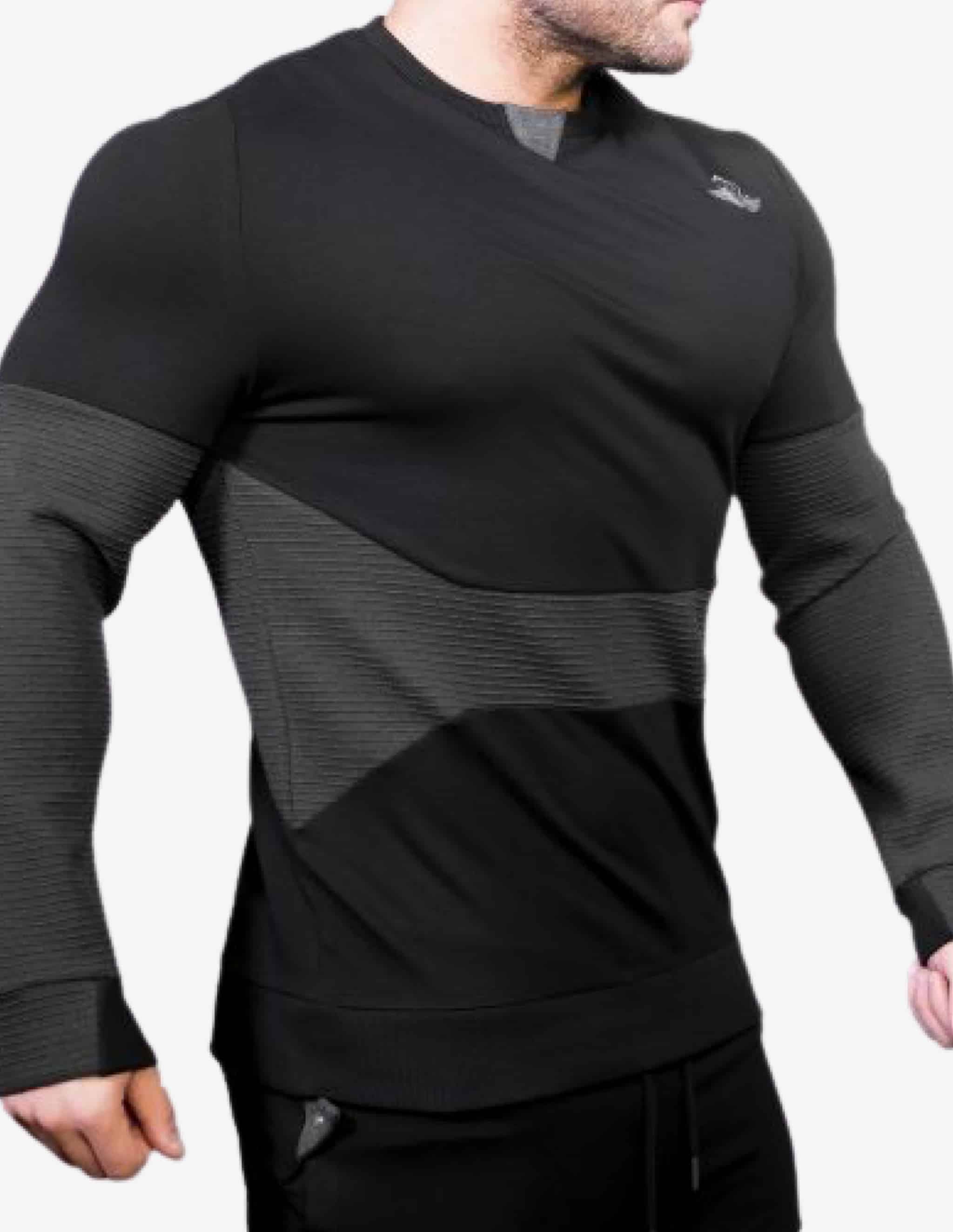 LIBER Vest – Black & Dark Grey-Hoodie Man-Body Engineers-Guru Muscle