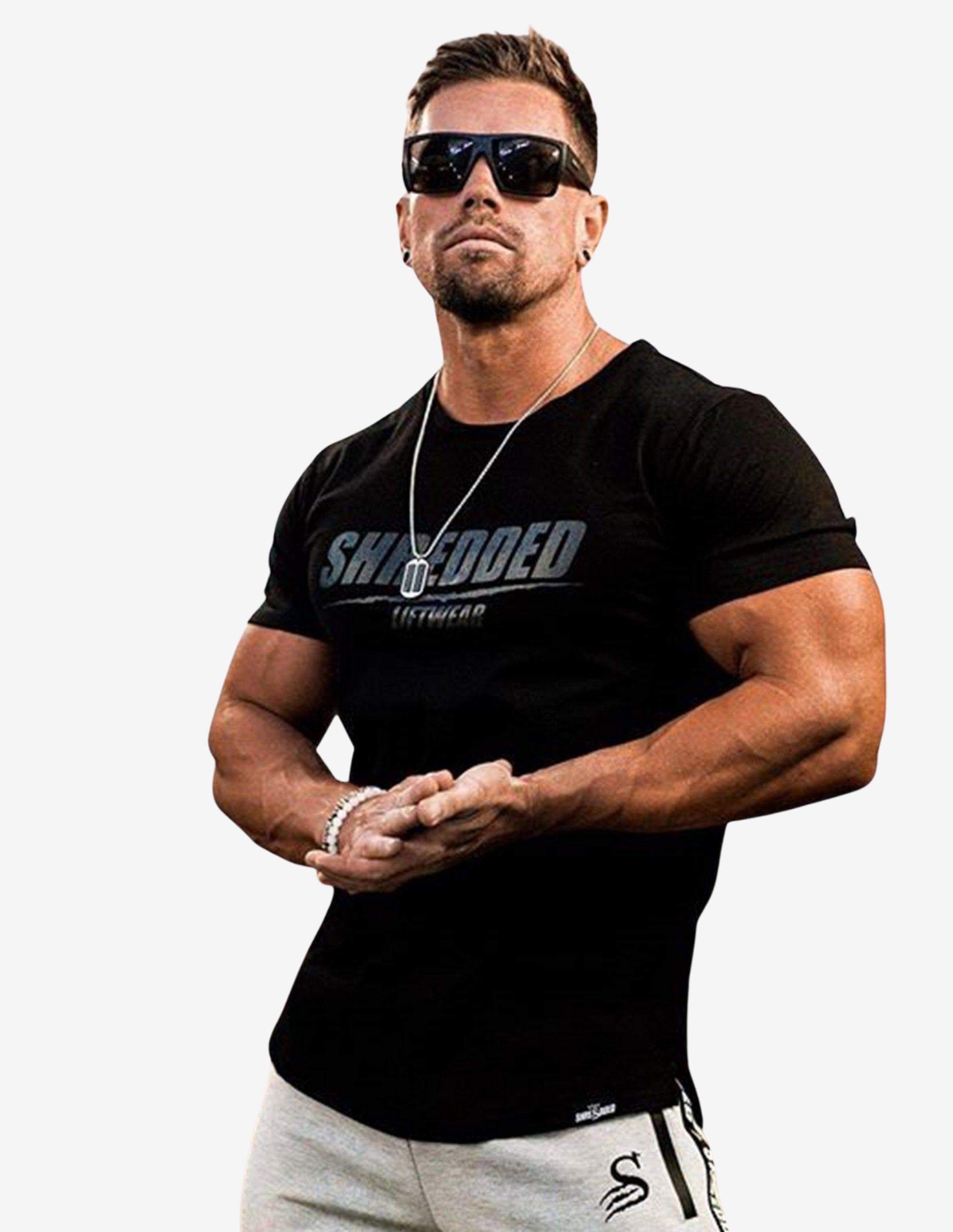 LIFTWEAR TEE - T-Shirt - BLACK-T-shirt Man-Stay Shredded-Guru Muscle