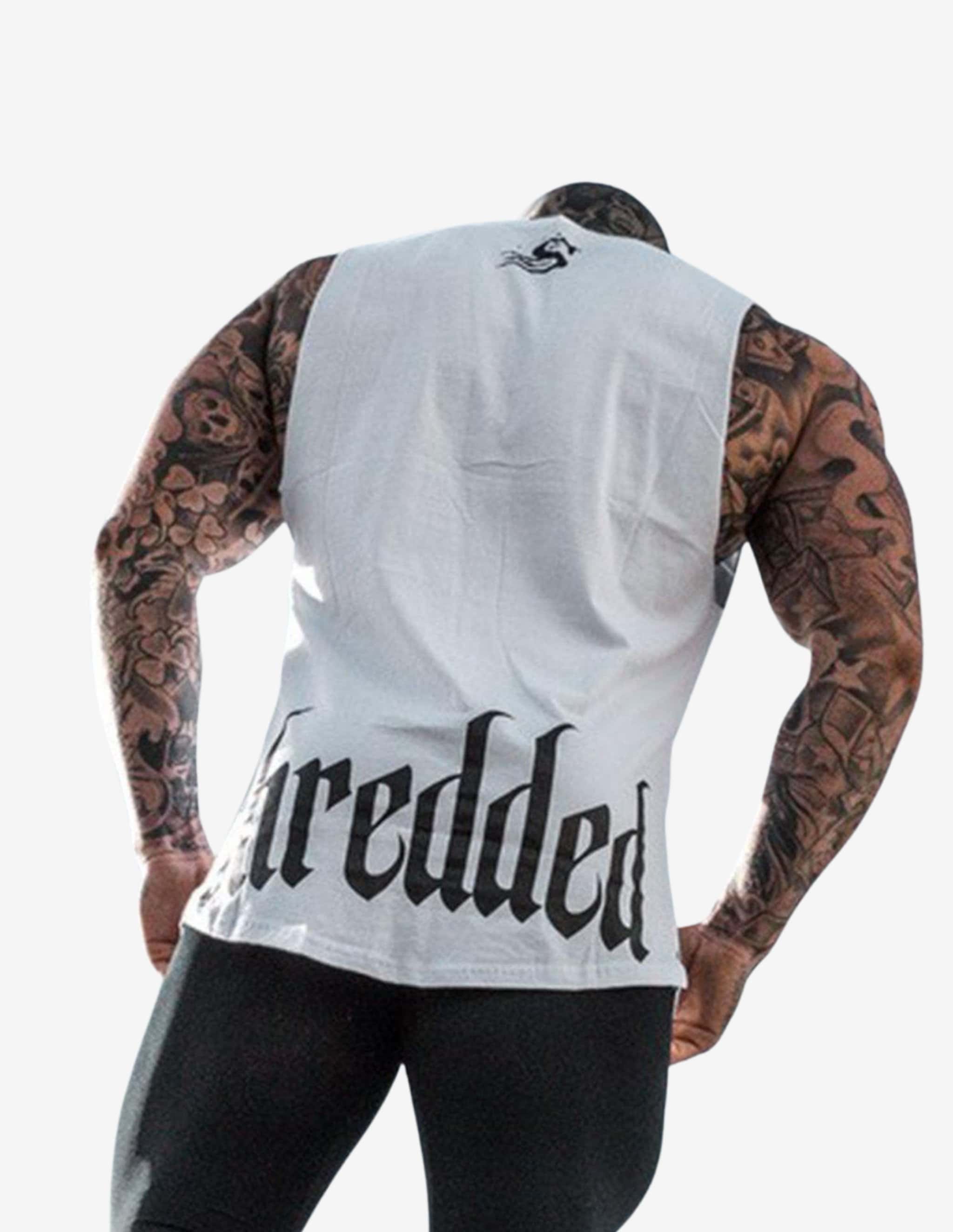 Longline Tank top - White-Tank Man-Stay Shredded-Guru Muscle