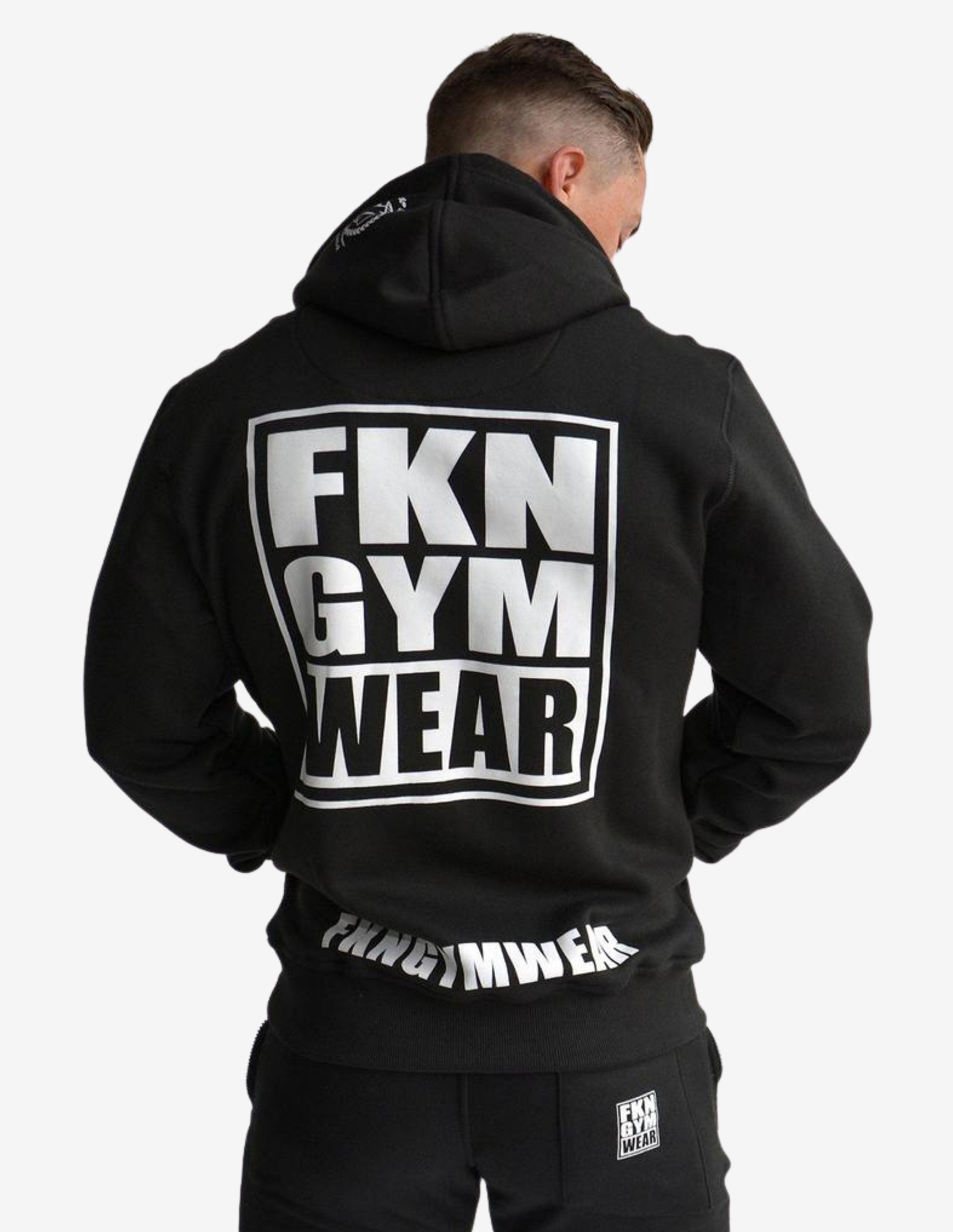 BLACK-Hoodie Man-FKN Gym Wear-Guru Muscle