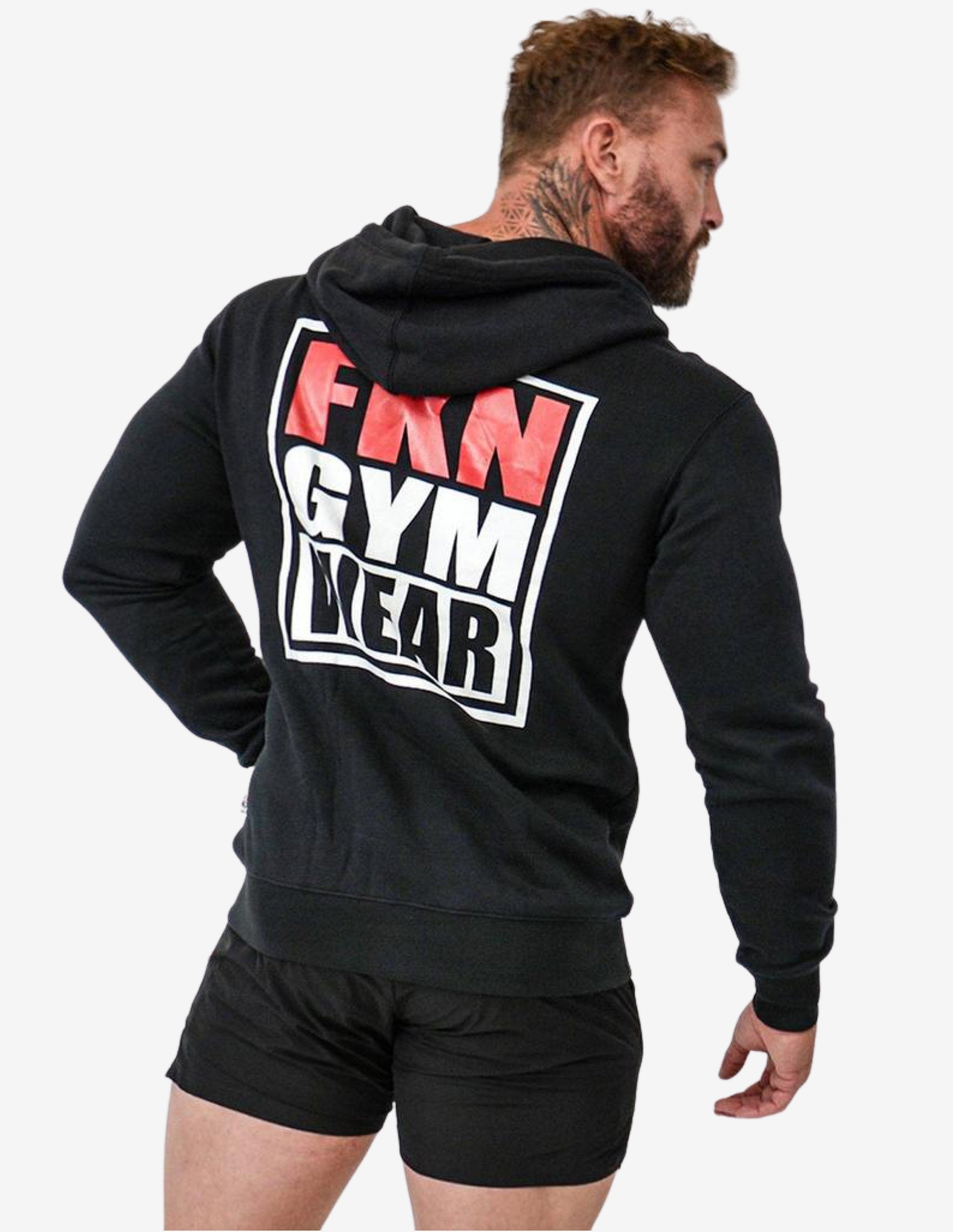 BLACK-Hoodie Man-FKN Gym Wear-Guru Muscle