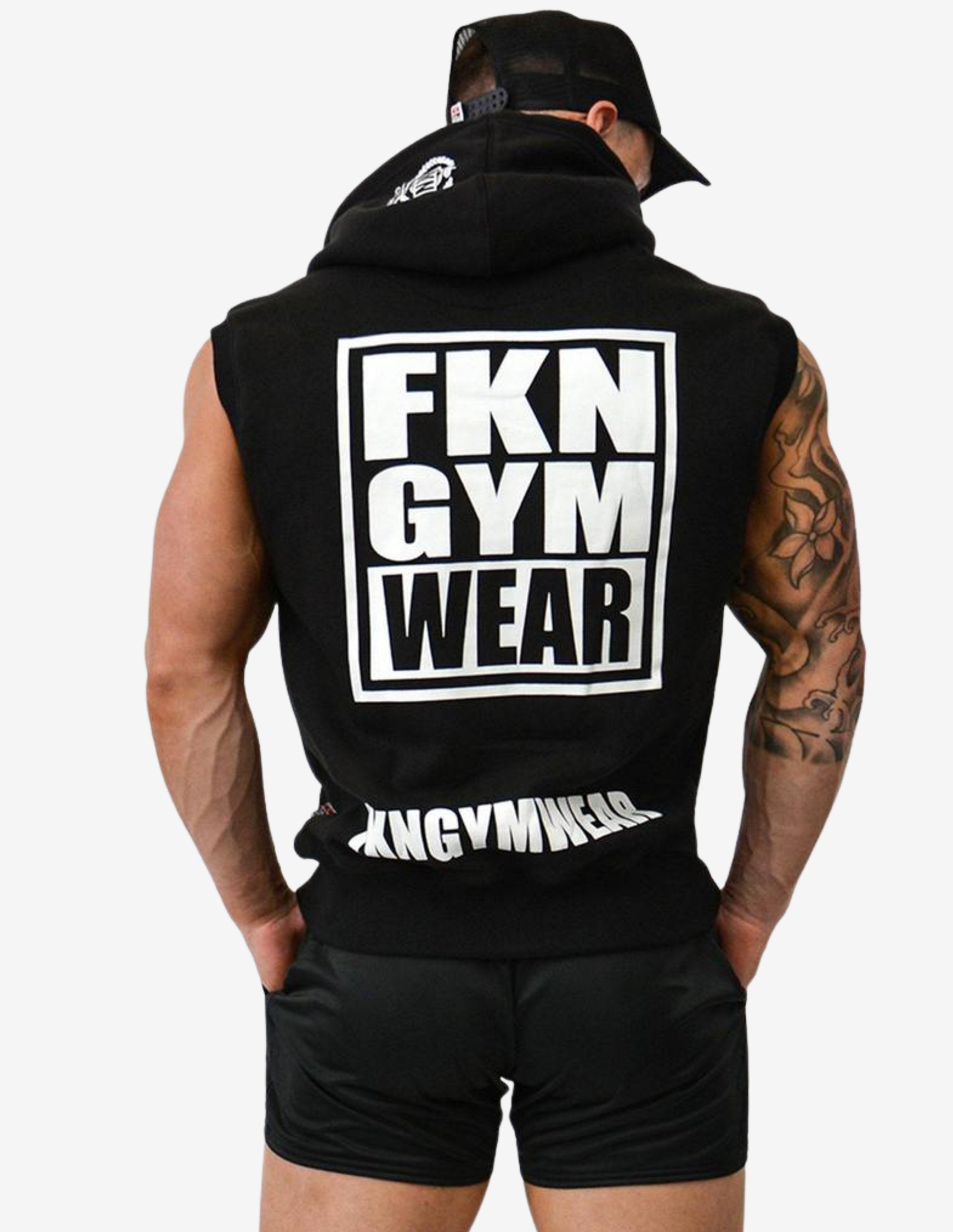 BLACK-Hoodie Man-FKN Gym Wear-Guru Muscle