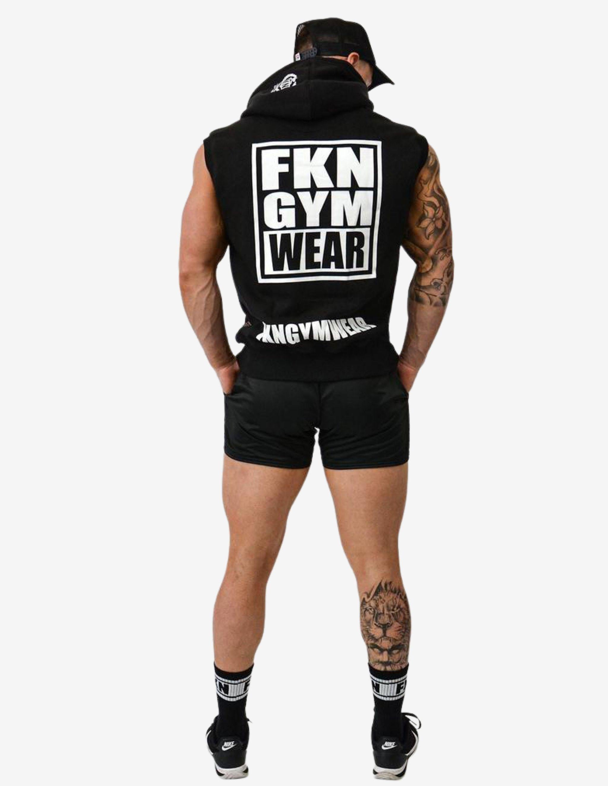 BLACK-Hoodie Man-FKN Gym Wear-Guru Muscle