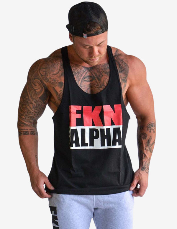 MEN'S GYM SINGLET | FKN ALPHA-Tank Man-FKN Gym Wear-Guru Muscle