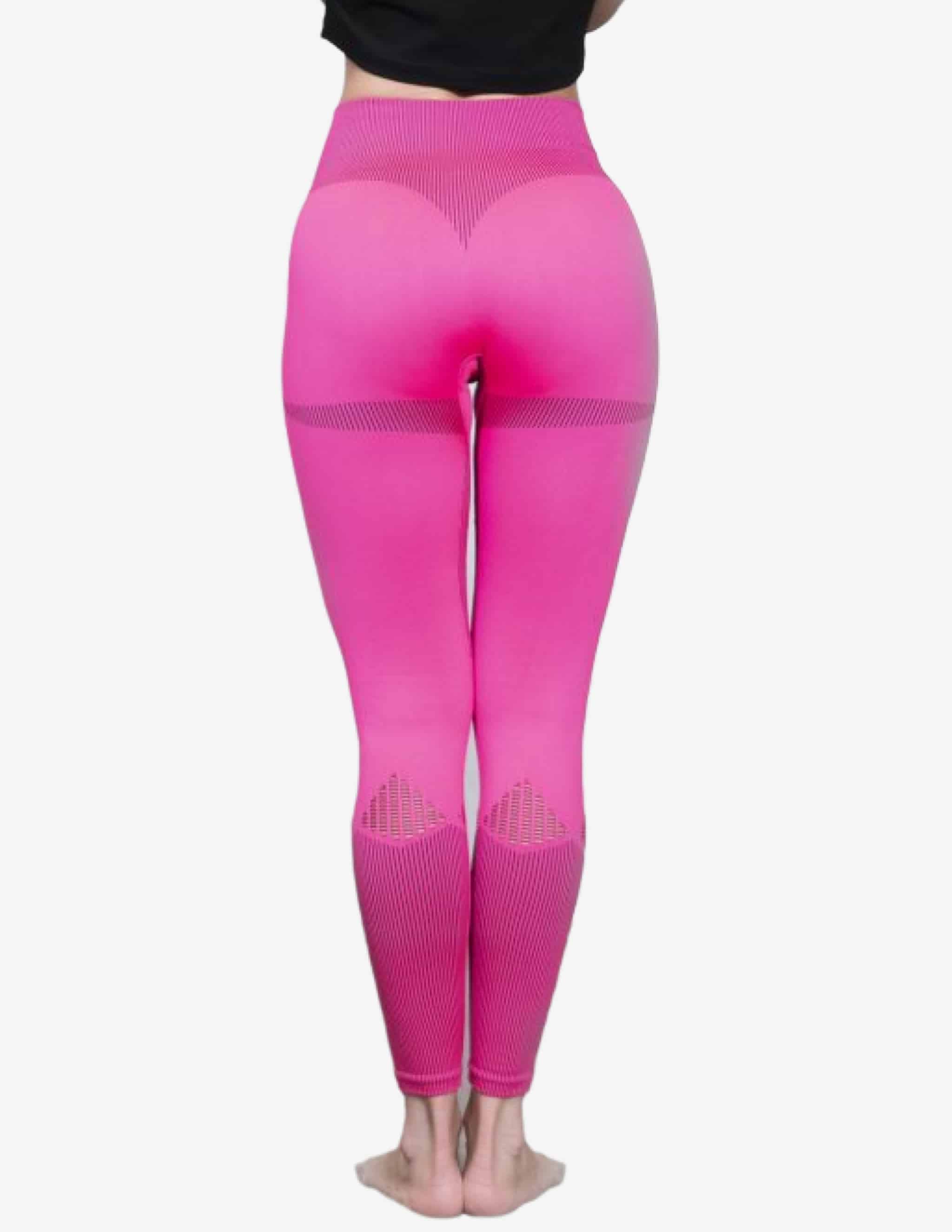 MINERVA Seamless Legging – Fuchsia Pink / Black-Leggings-Body Engineers-Guru Muscle