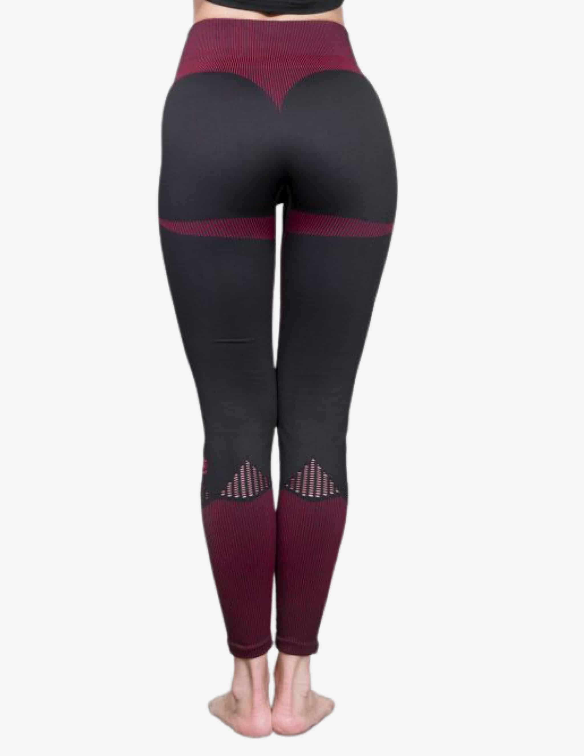 MINERVA Seamless Legging High Waist – Black / Red-Leggings-Body Engineers-Guru Muscle